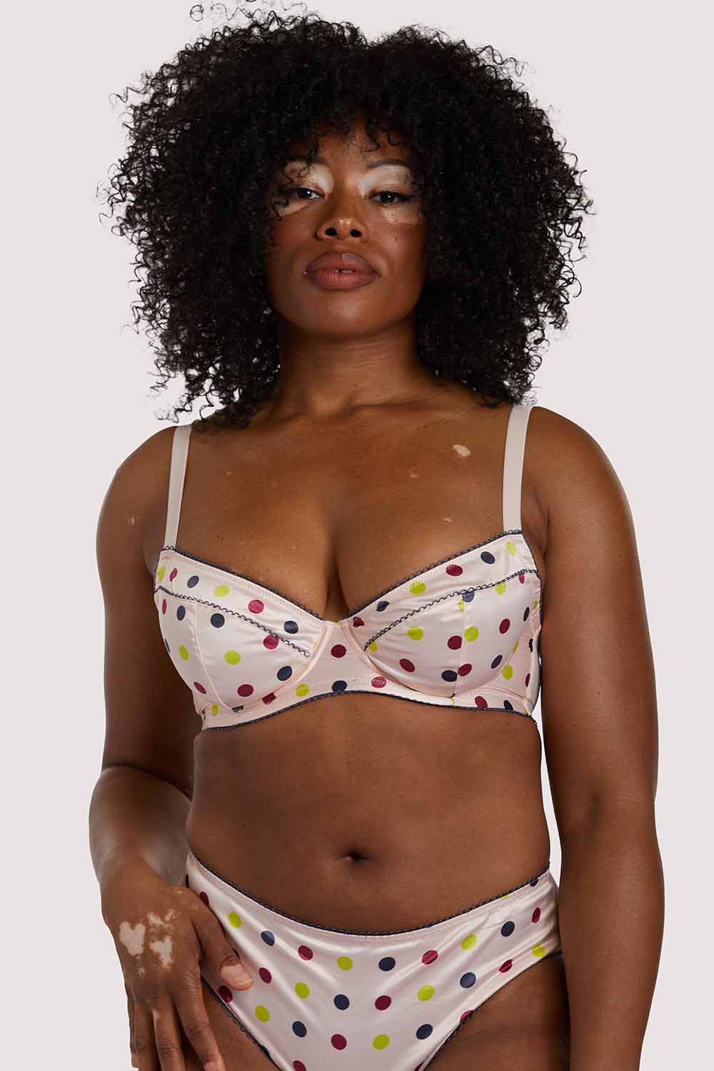 Rowswell Polka Dot Peach Bra - Image 6