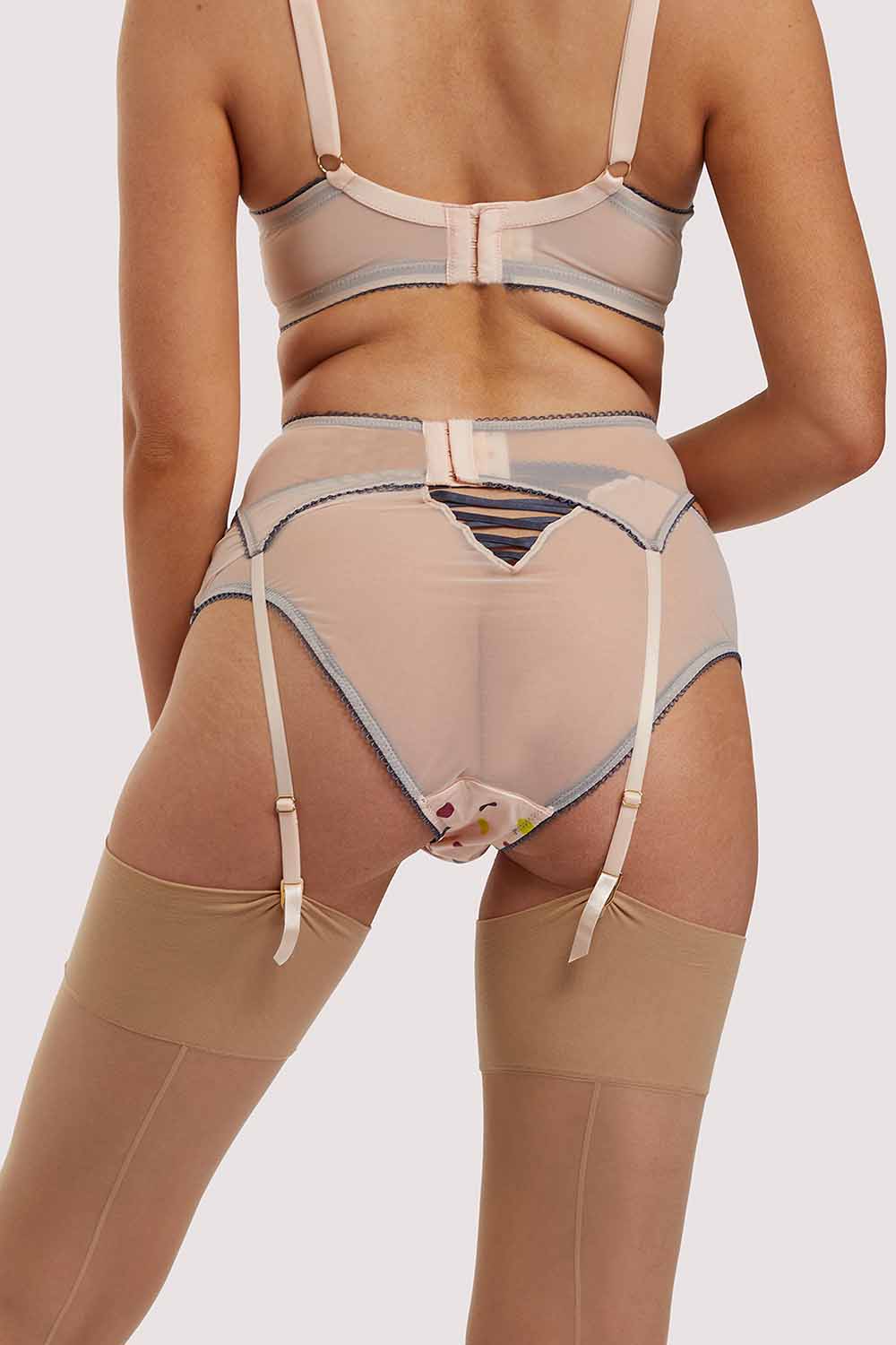 Rowswell x PP polka Dot Peach Suspender - Image 10
