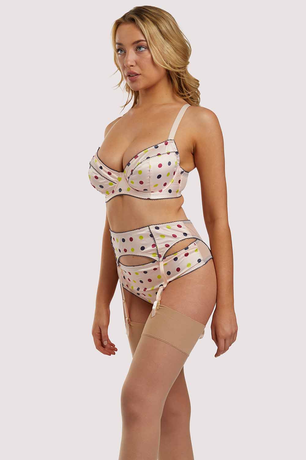 Rowswell x PP polka Dot Peach Suspender - Image 13