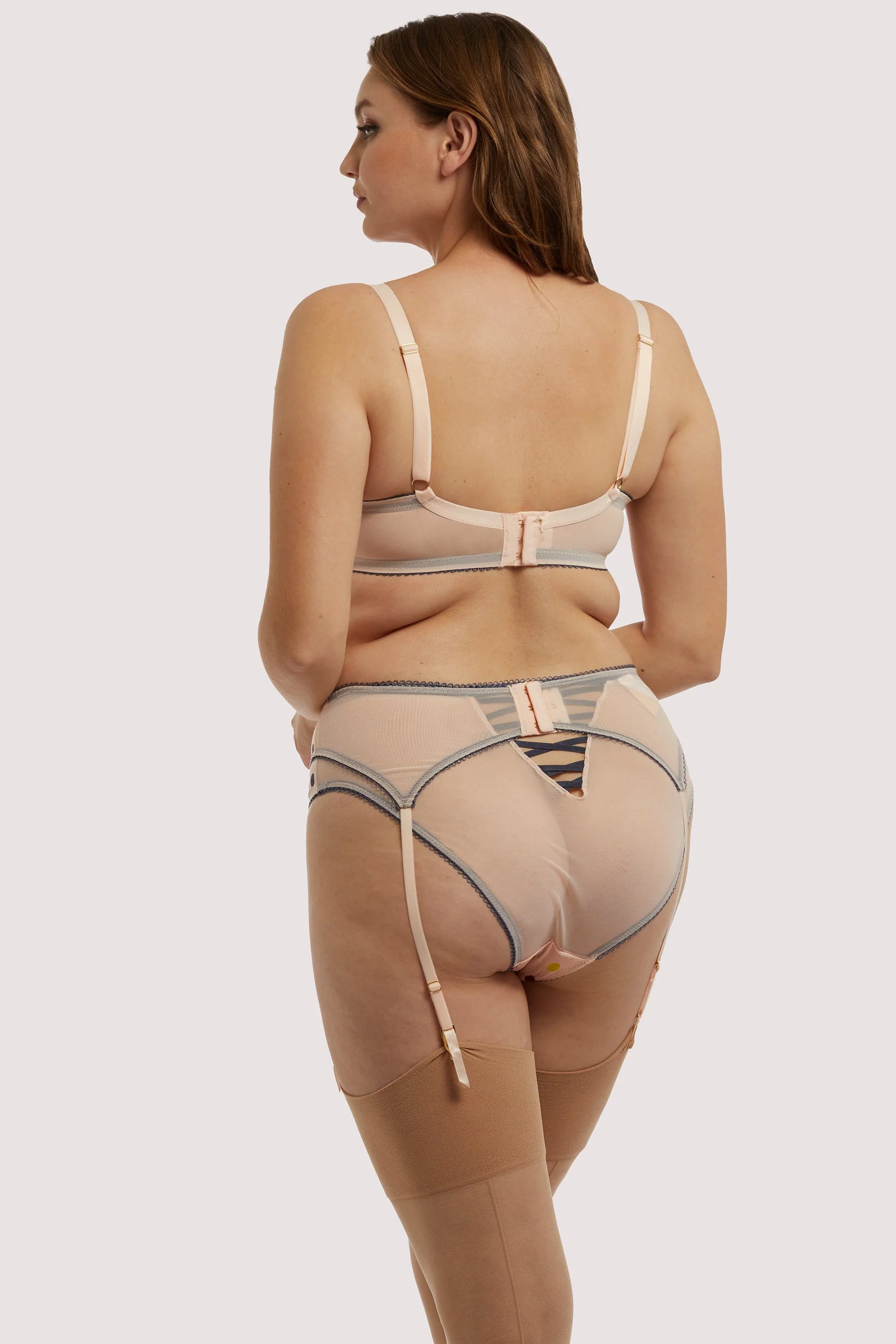 Rowswell x PP polka Dot Peach Suspender - Image 6