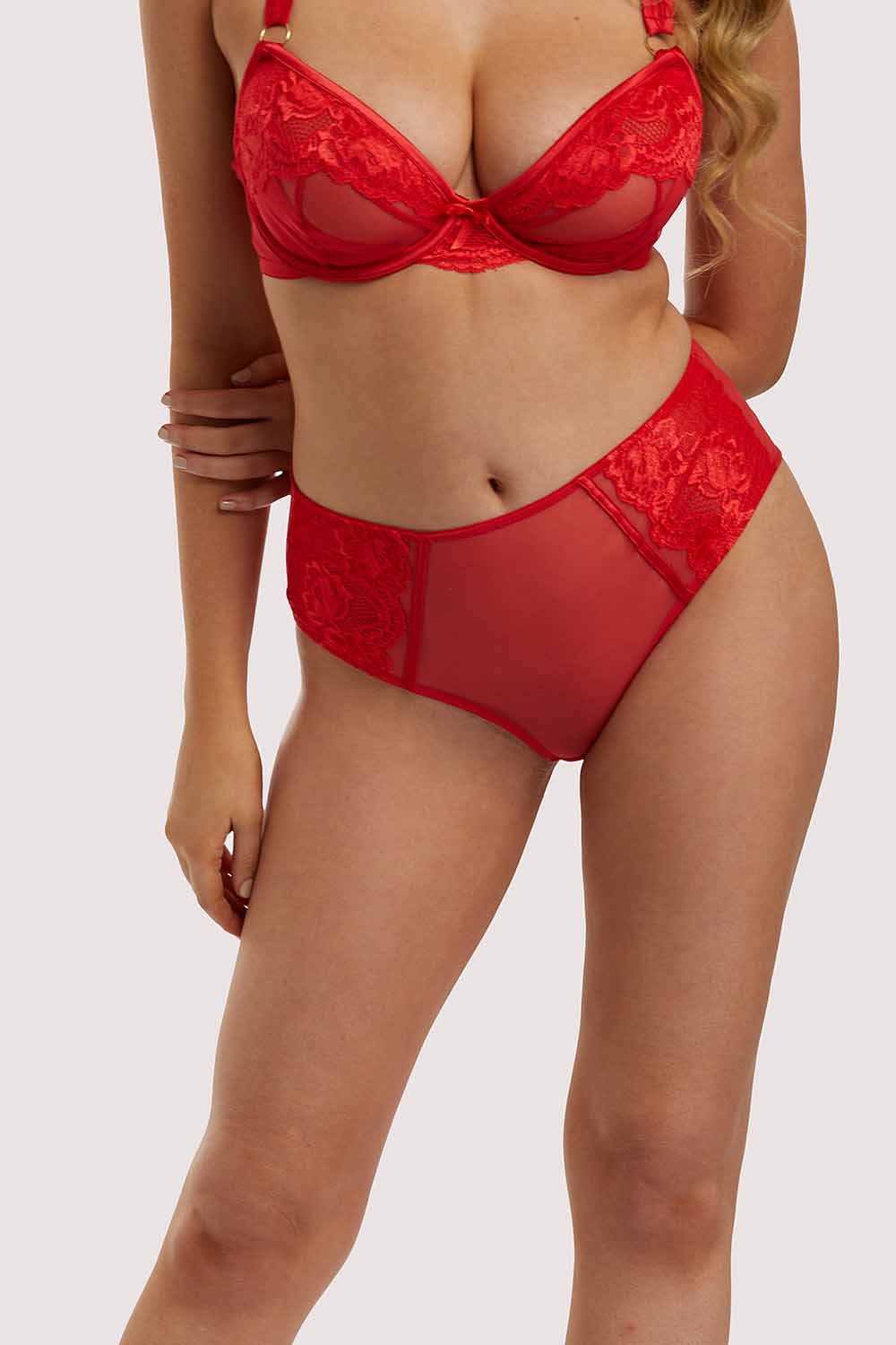 Leona Red Highwaist Brief - Image 5