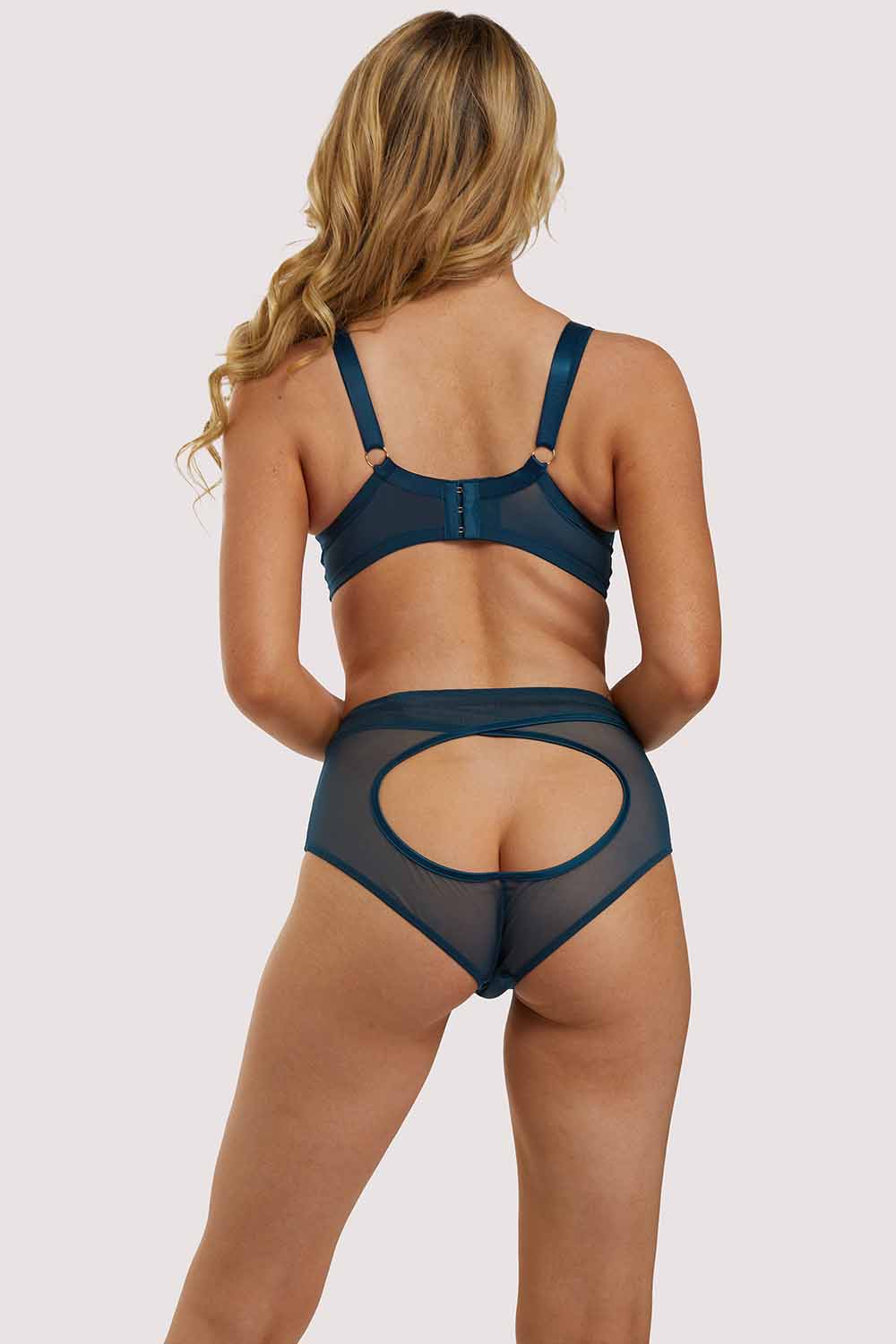 Firenza Strappy Teal Bra - Image 11