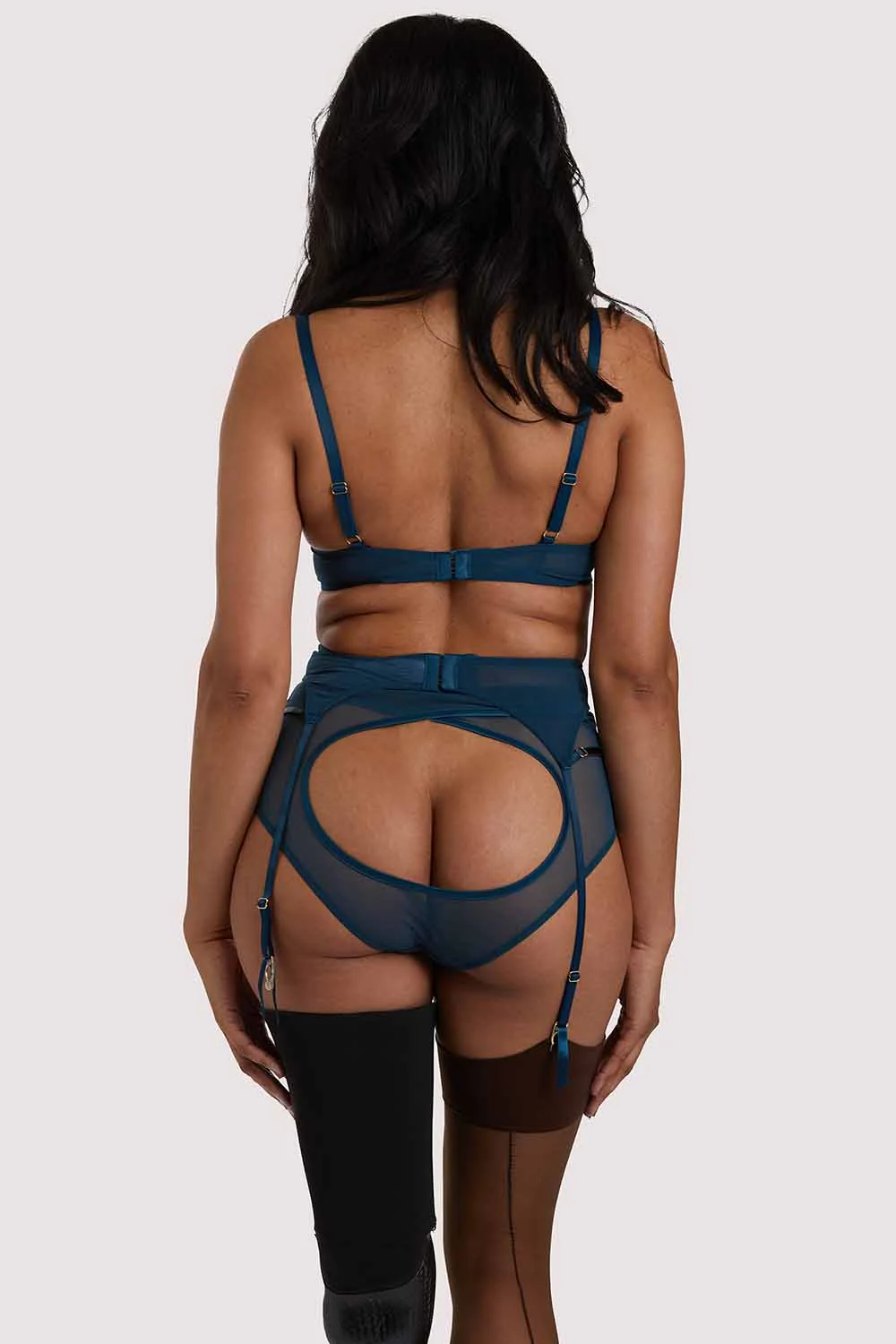 Firenza Strappy Teal Suspender - Image 12