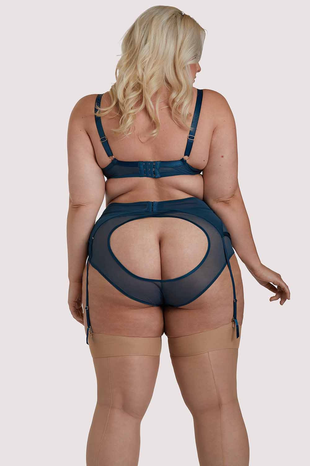 Firenza Strappy Teal Suspender - Image 14