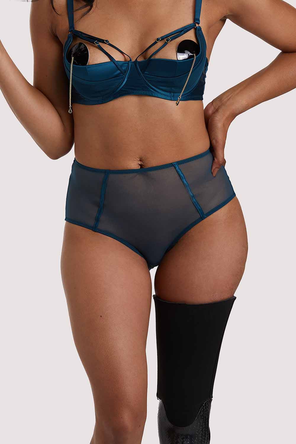 Firenza Open Back Teal Brief - Image 2