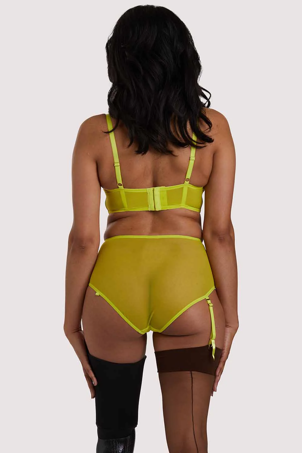 Nahli Highwaist Lime Suspender Brief - Image 10