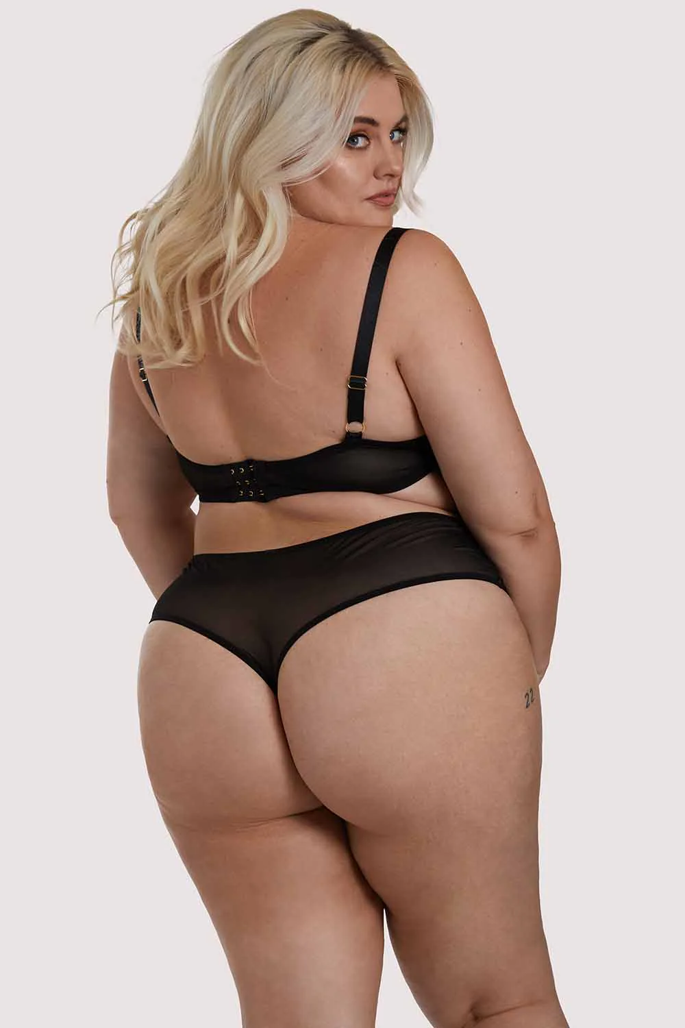 Suede Lace Black Bra - Image 12