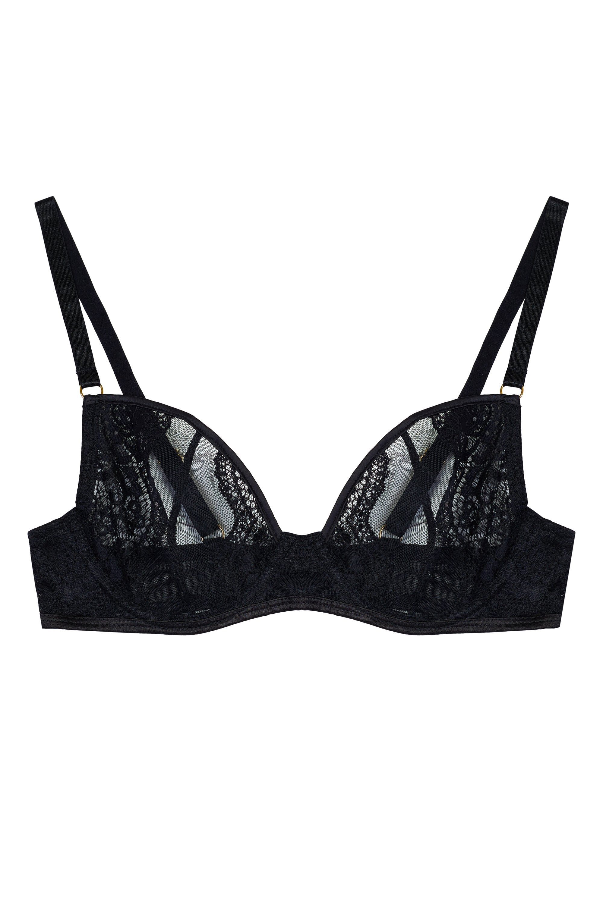 Suede Lace Black Bra - Image 13
