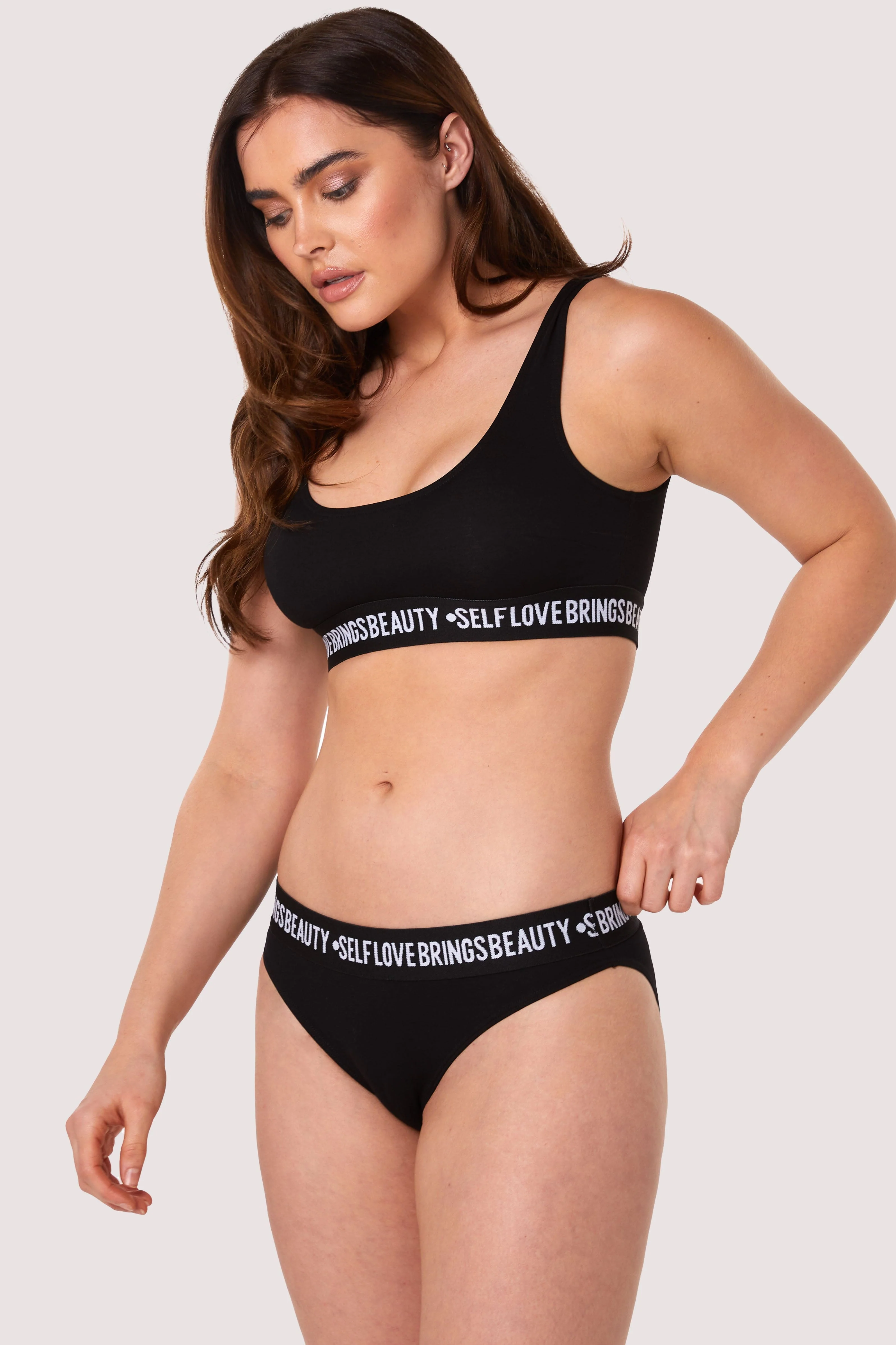 Self Love Black Crop Top - Image 5