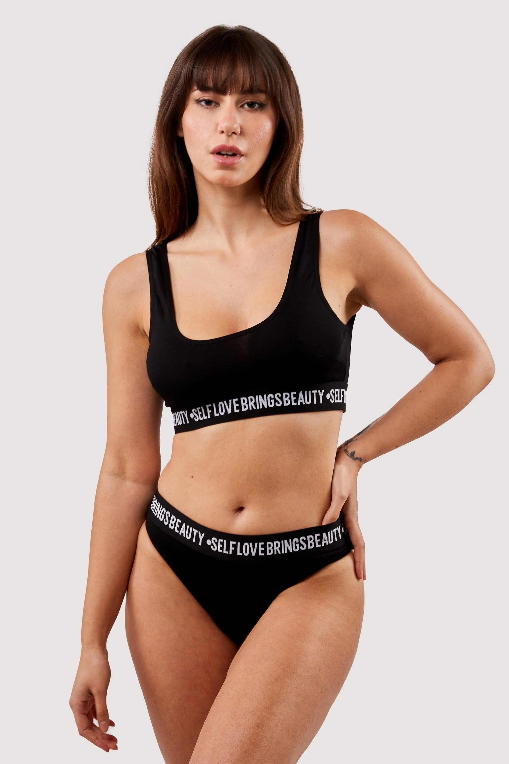 Self Love Black Crop Top - Image 6