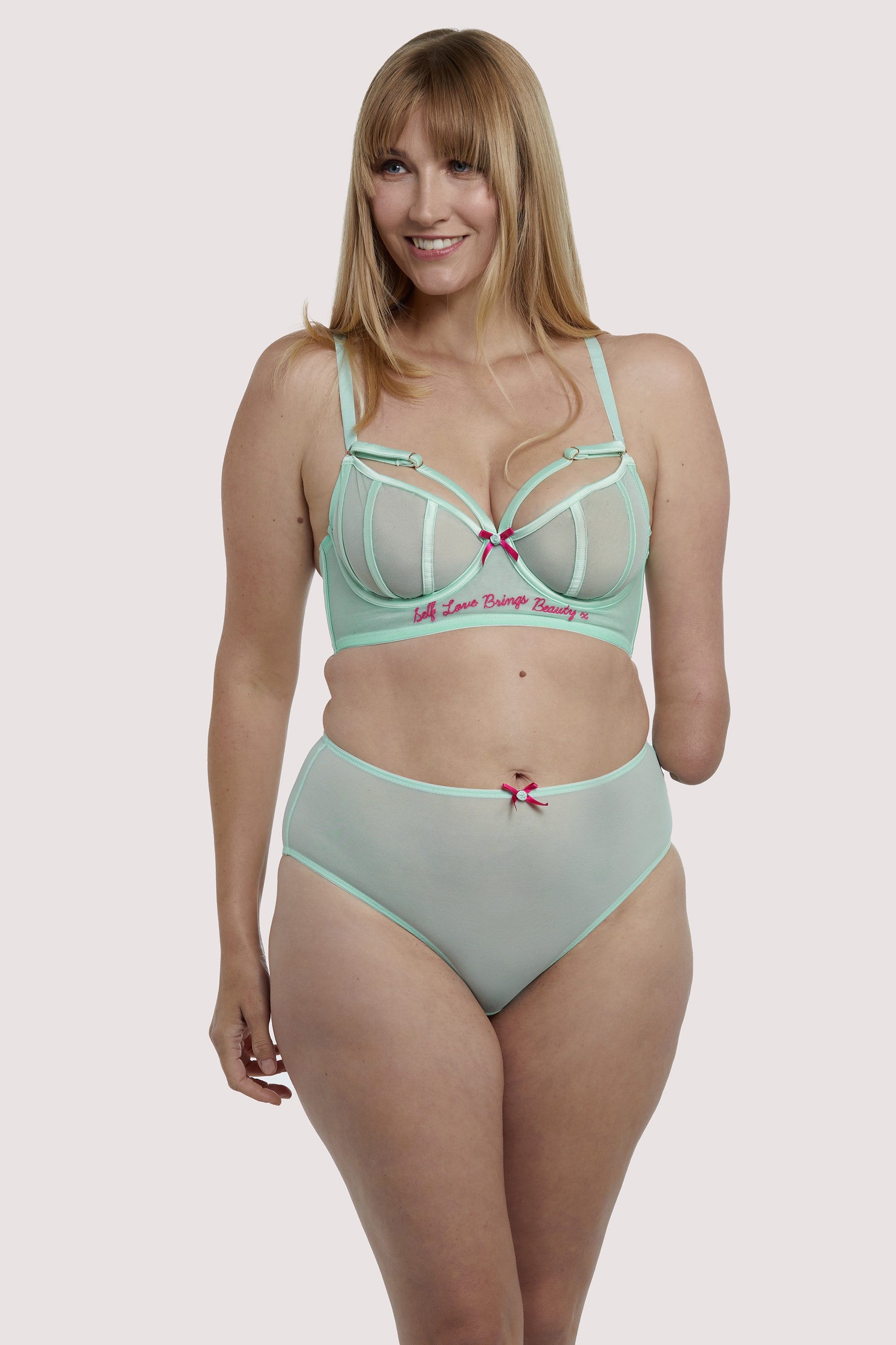 Longline Self Love Mint Fuller Bust Bra - Image 4