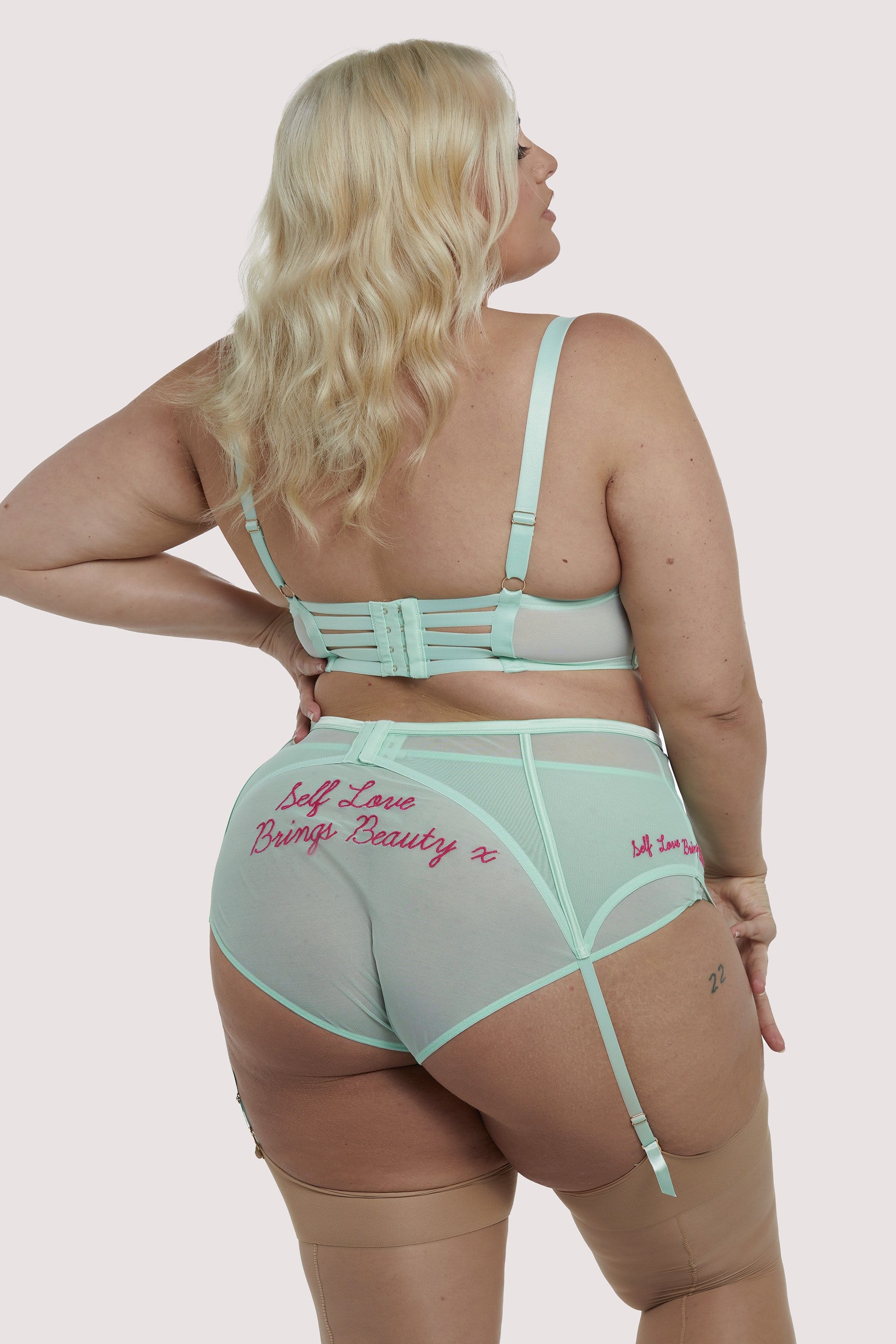 Longline Self Love Mint Curve Bra - Image 3