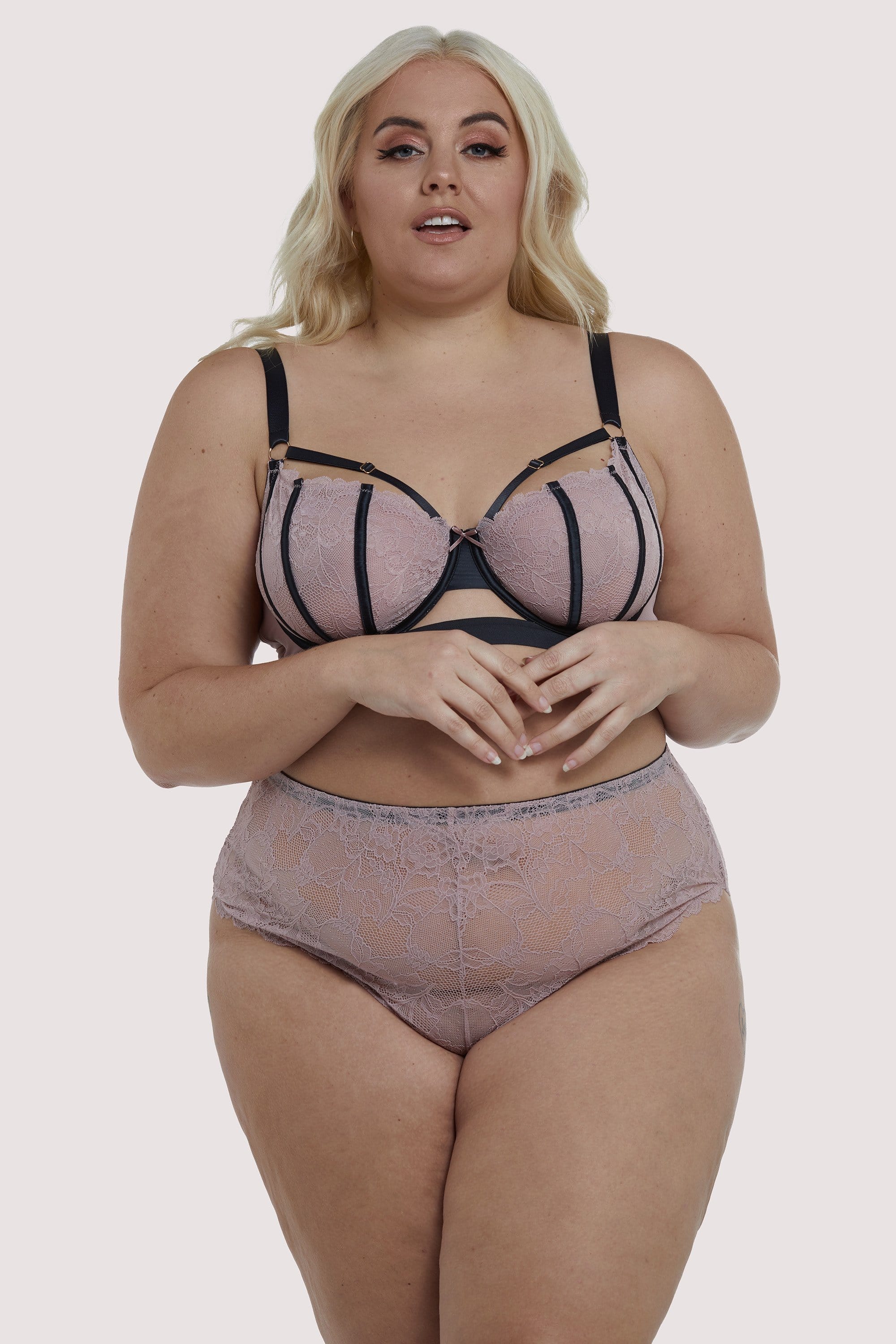 Celestina Satin Binding Lace Curve Bra - Image 2