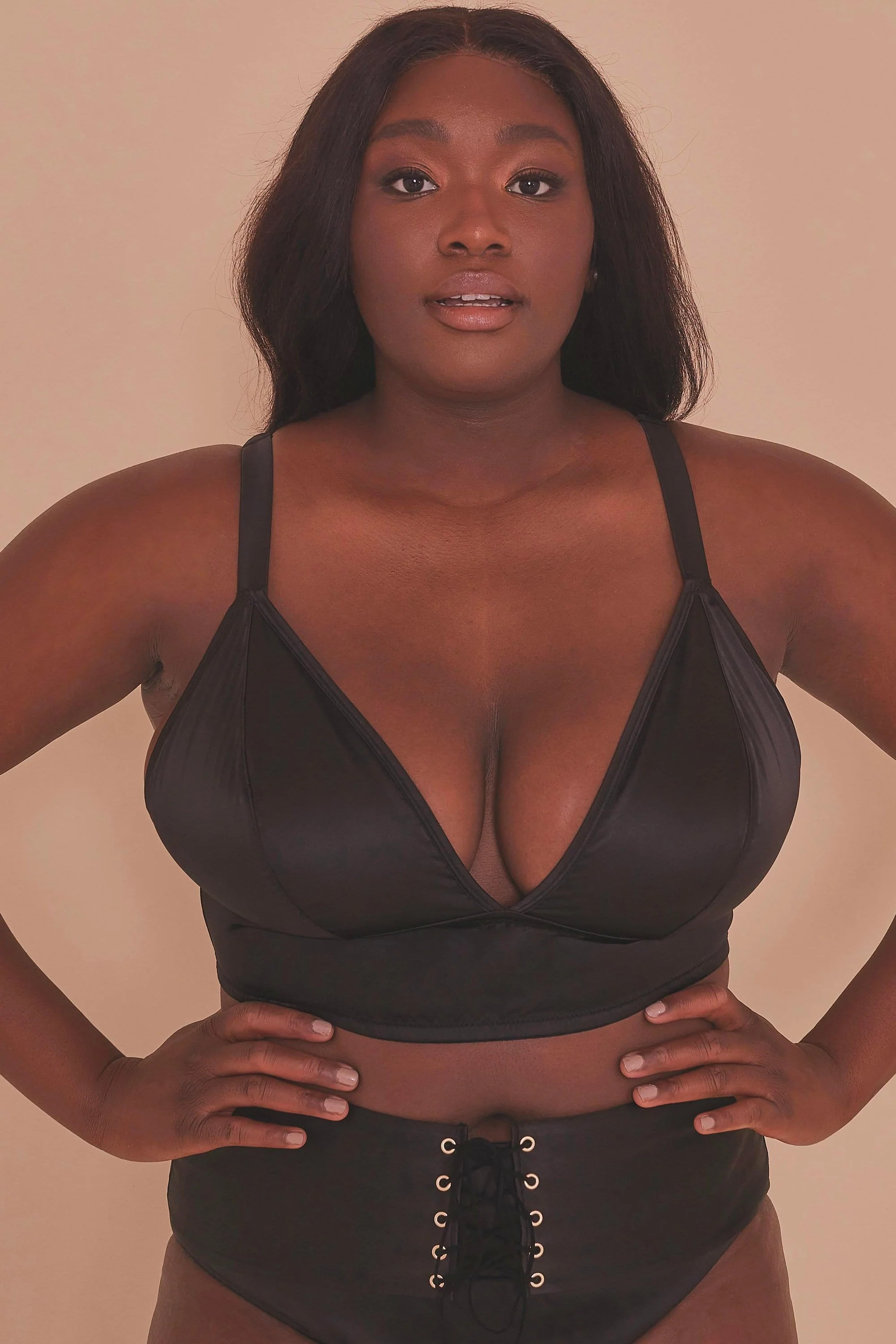 Gabi Fresh Eagan Black Satin Bralette - Image 4