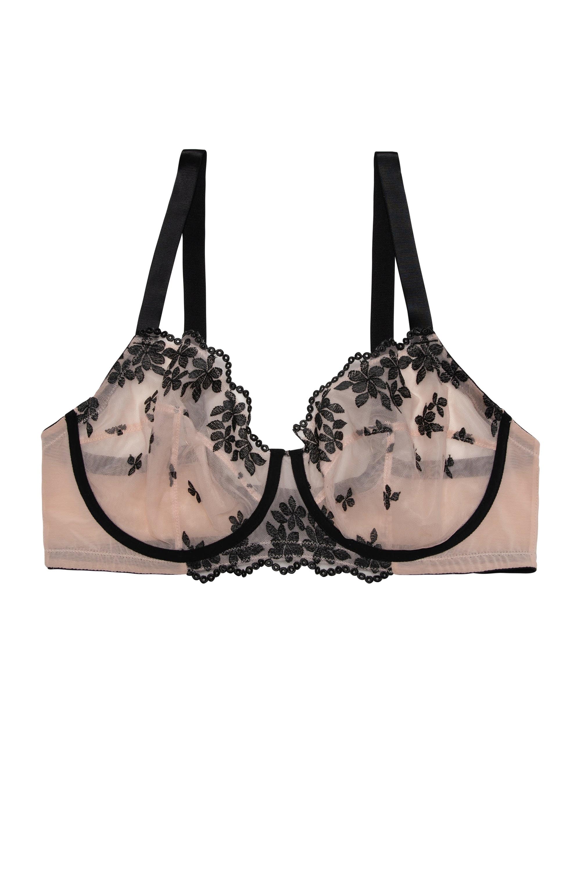 Evie Black & Peach Balcony Bra - Image 4