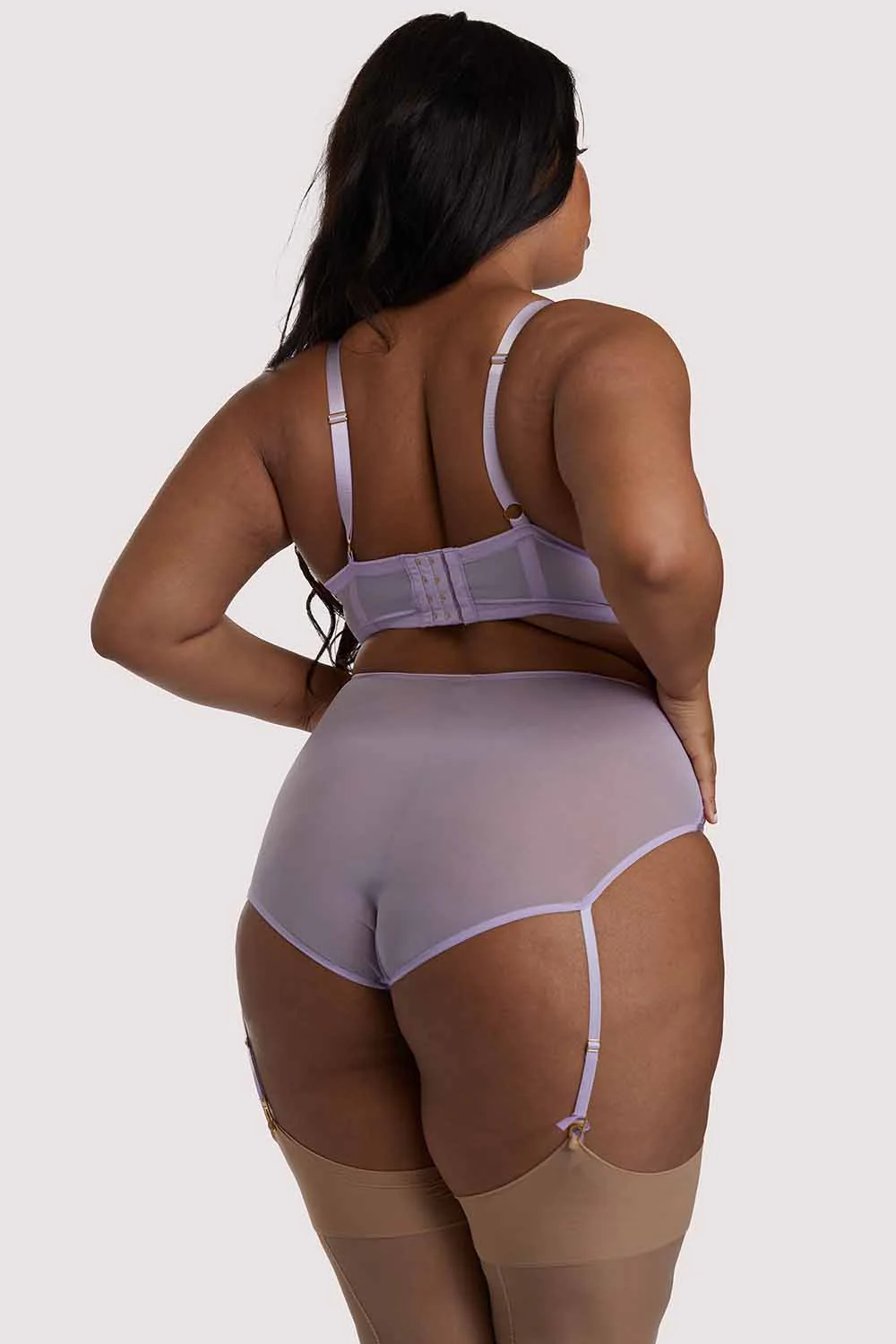 Mila Lilac Lace Triangle Bra - Image 3
