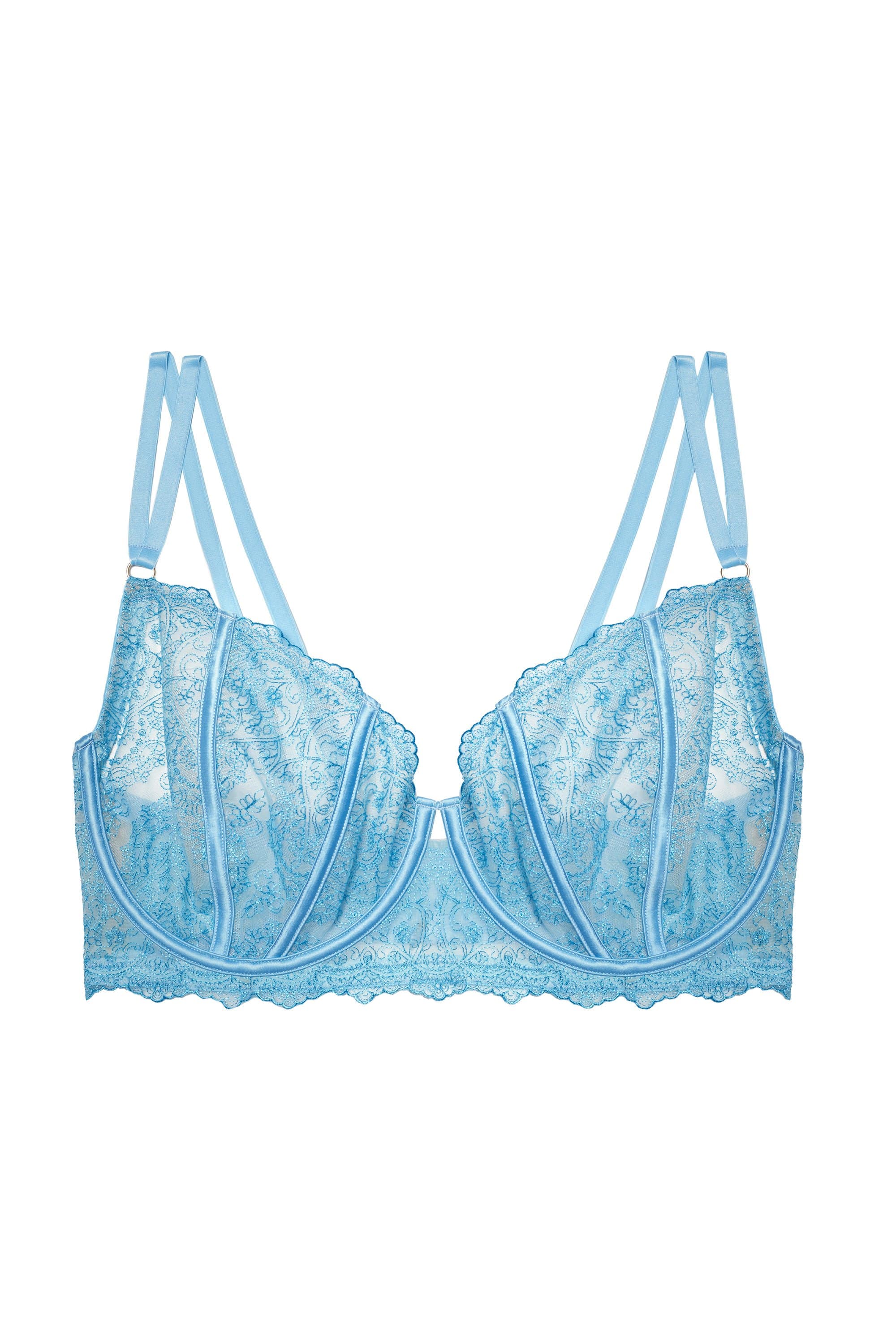 Peyton Blue Embroidery Bra - Image 5