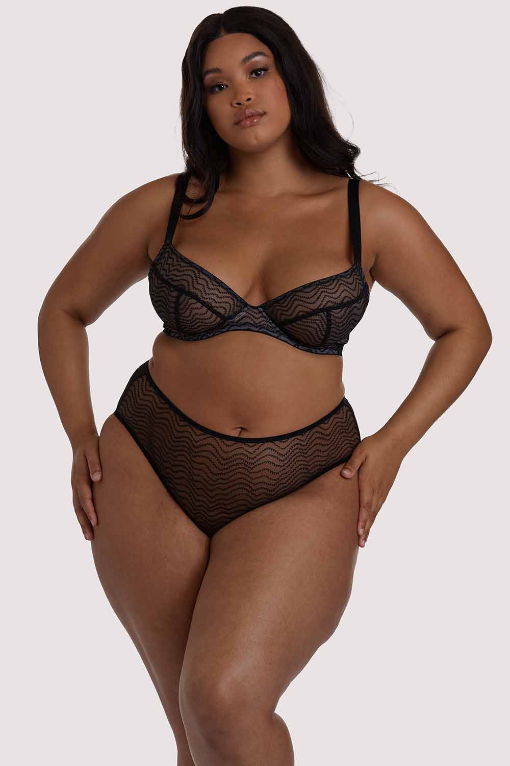 Brianna Black Mesh Bra - Image 2