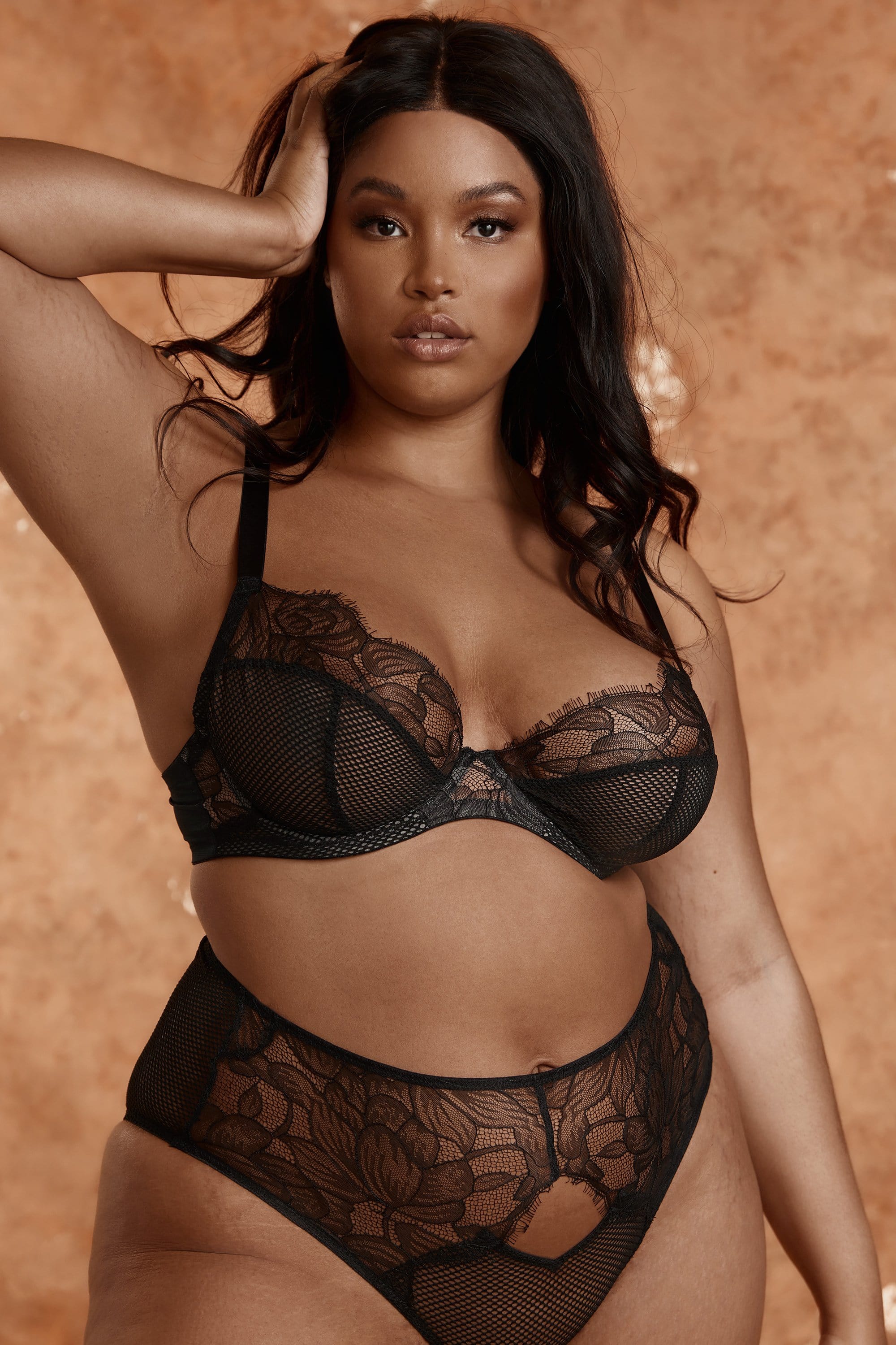 Khloe Black Floral Bra - Image 2