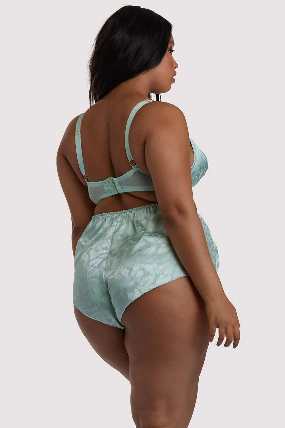 Annabelle Jaquard Mint Triangle Bra & Shorts - Image 5