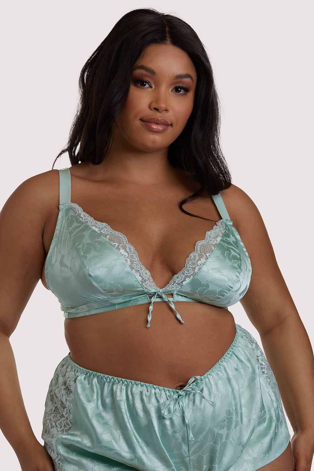 Annabelle Jaquard Mint Triangle Bra & Shorts - Image 6