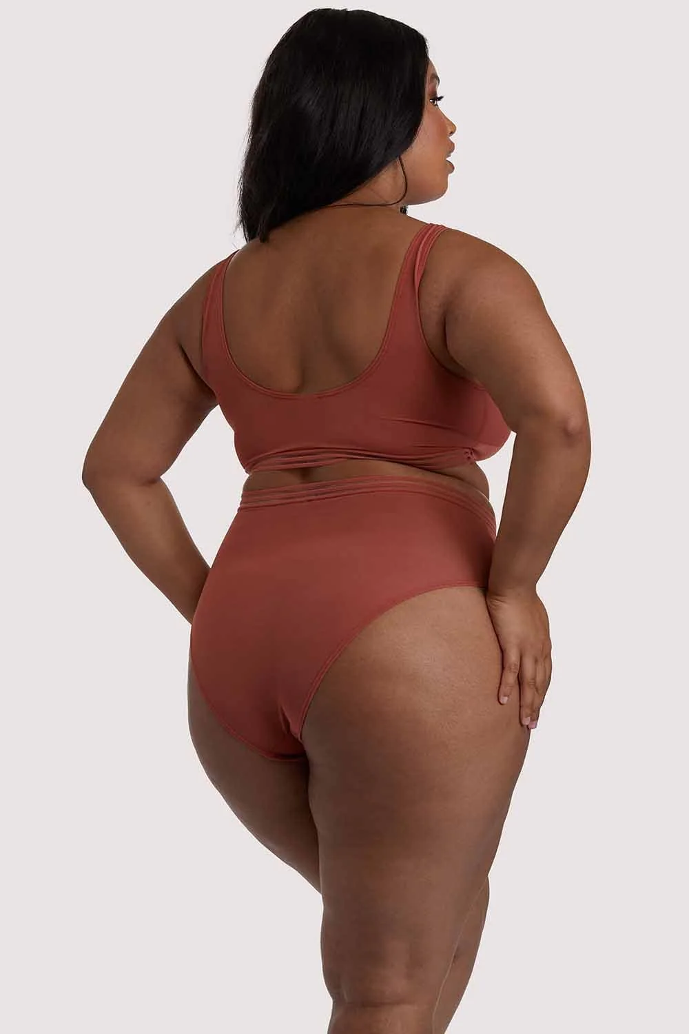Chelsea Cinnamon Mesh Crop Top - Image 4