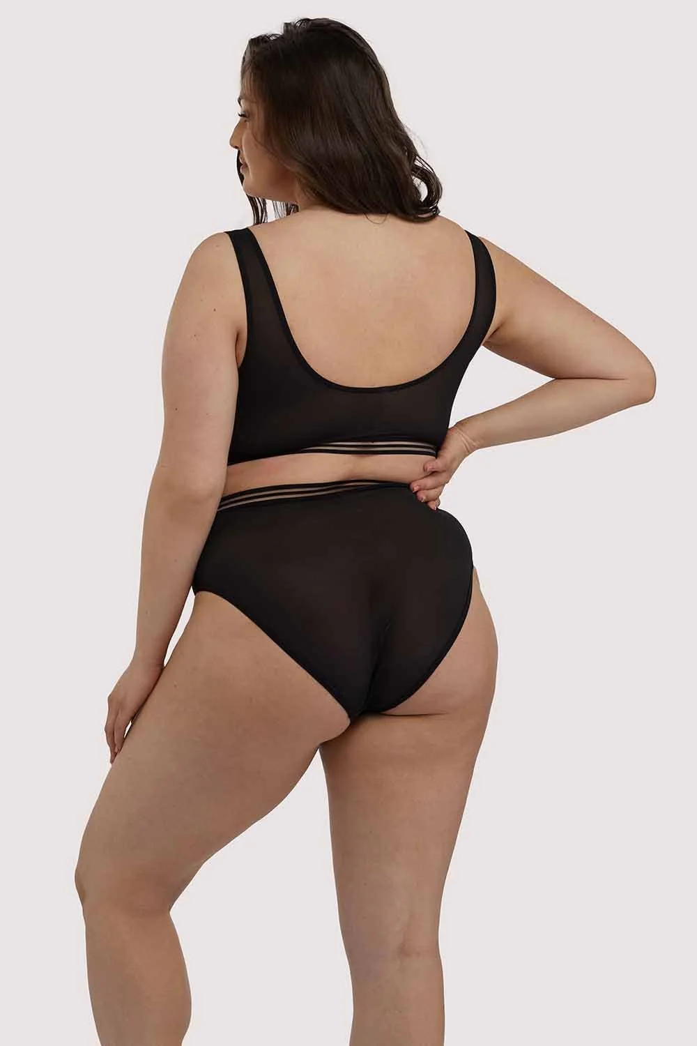 Chelsea Black Mesh Crop Top - Image 6