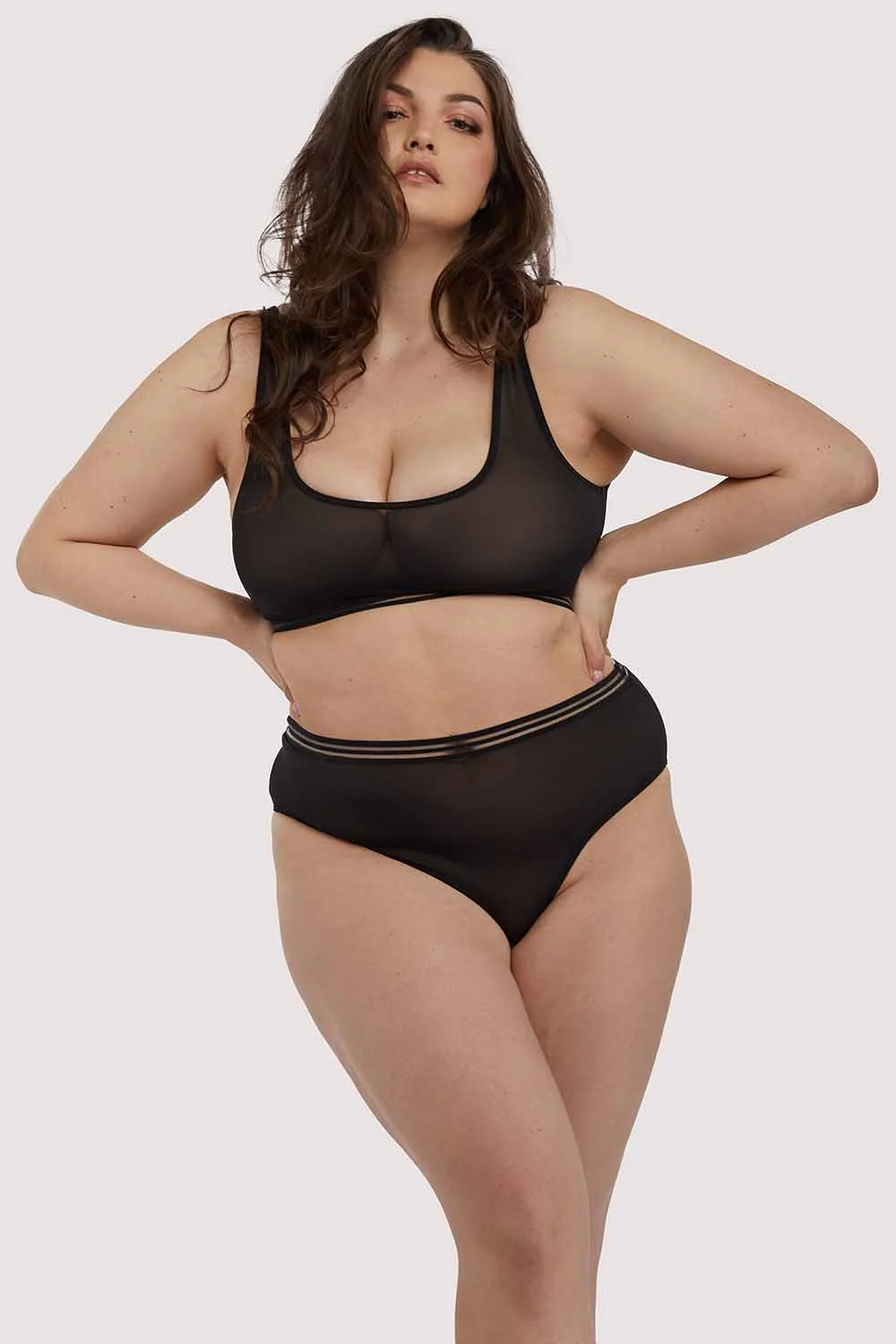 Chelsea Black Mesh Crop Top - Image 7