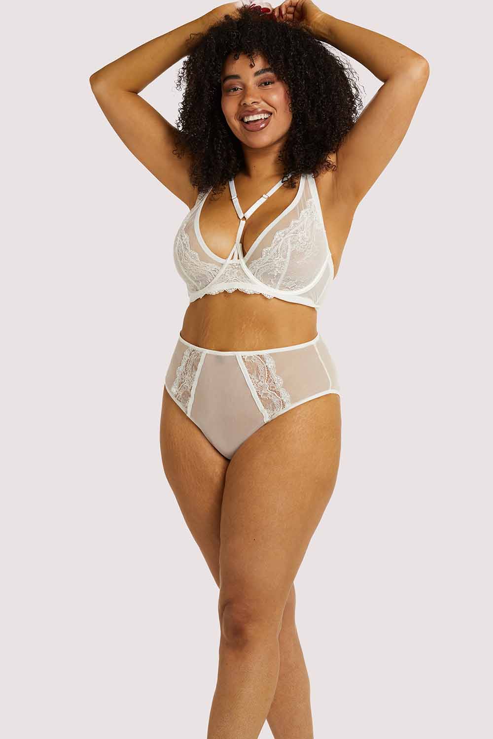 Leslie White High Waist Brief - Image 2