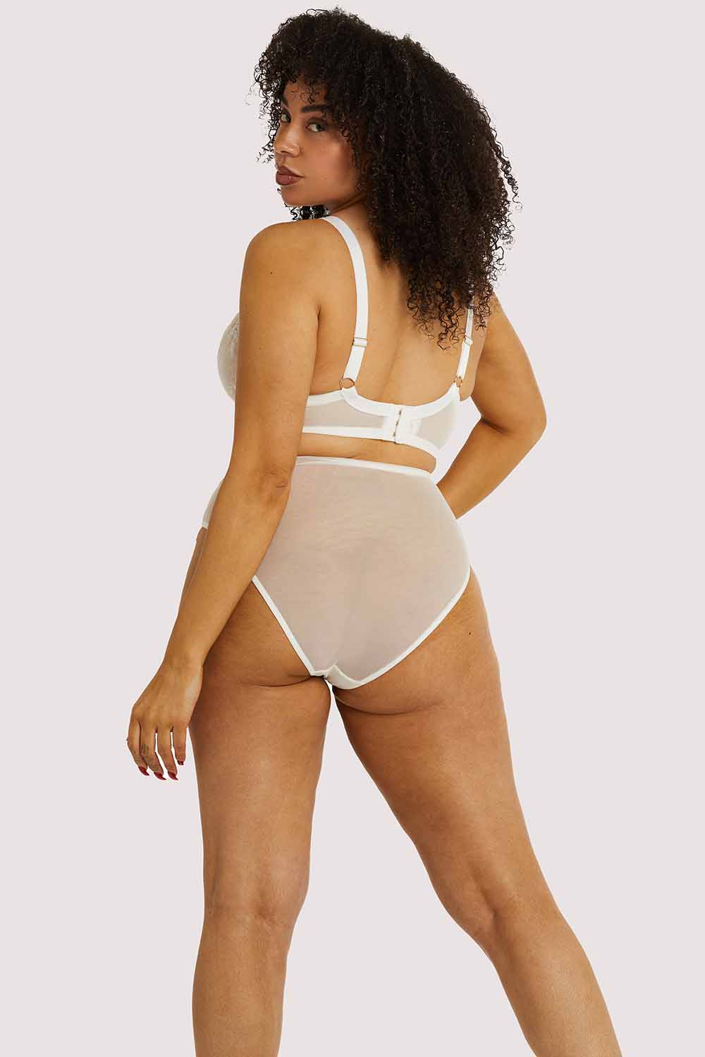 Leslie White High Waist Brief - Image 3