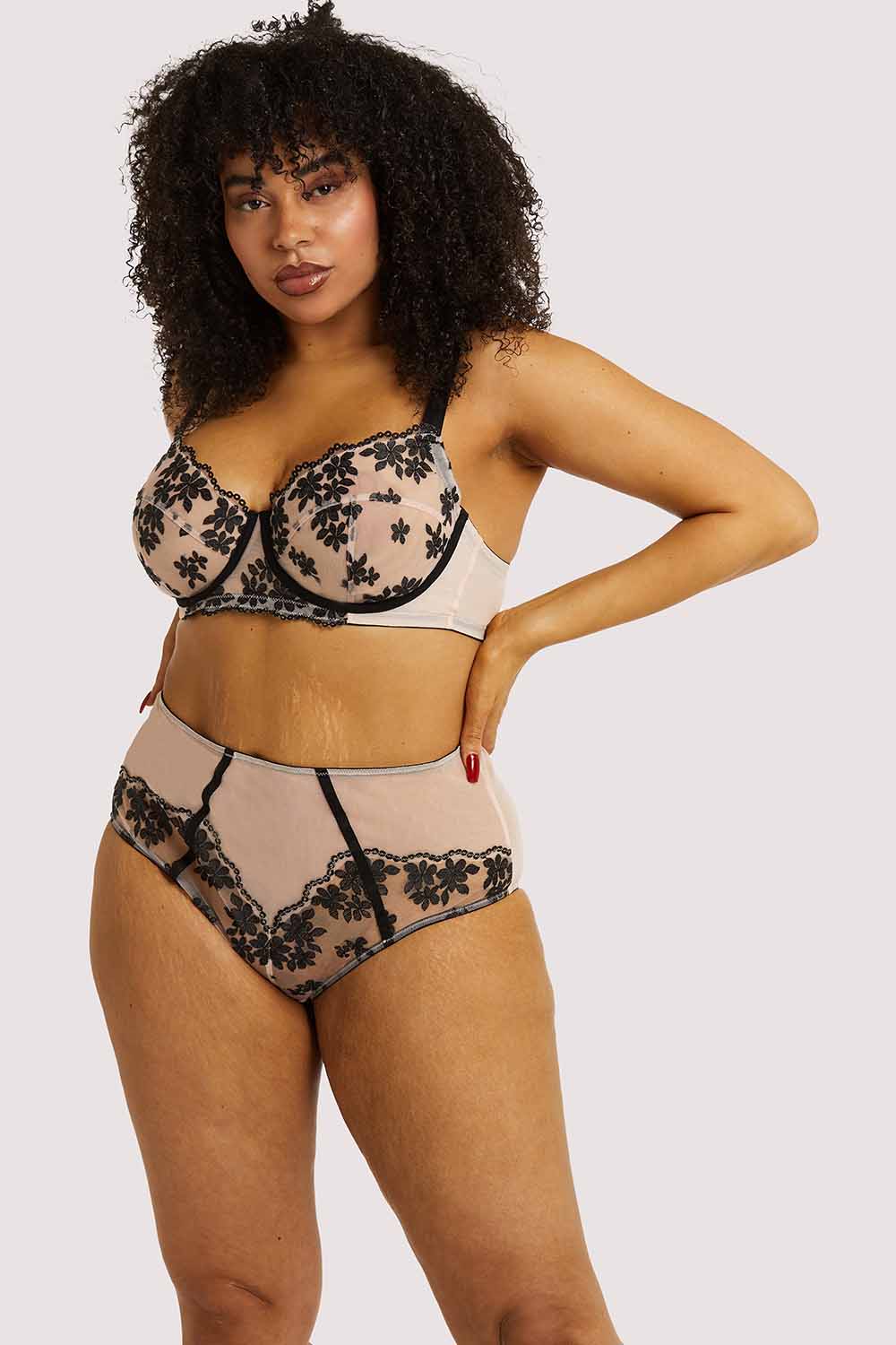 Evie Black & Peach Brief - Image 2