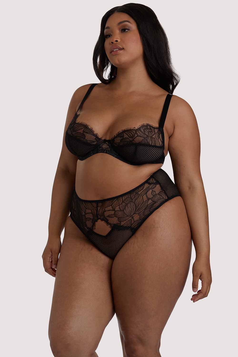 Khloe Black Floral Highwaist Brief - Image 6
