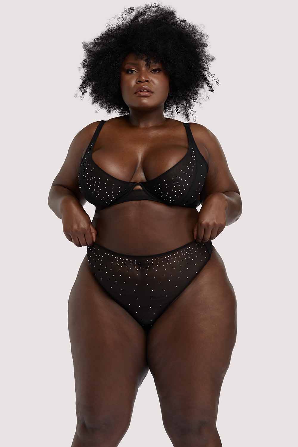 Lydia Black Diamante Highwaist Thong - Image 6