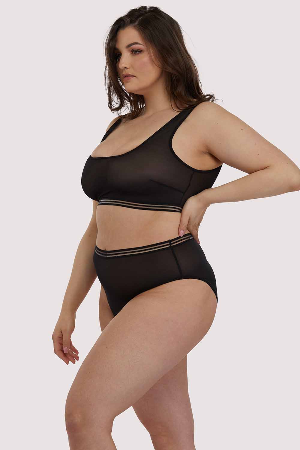 Chelsea Black Mesh Highwaist Brief - Image 5