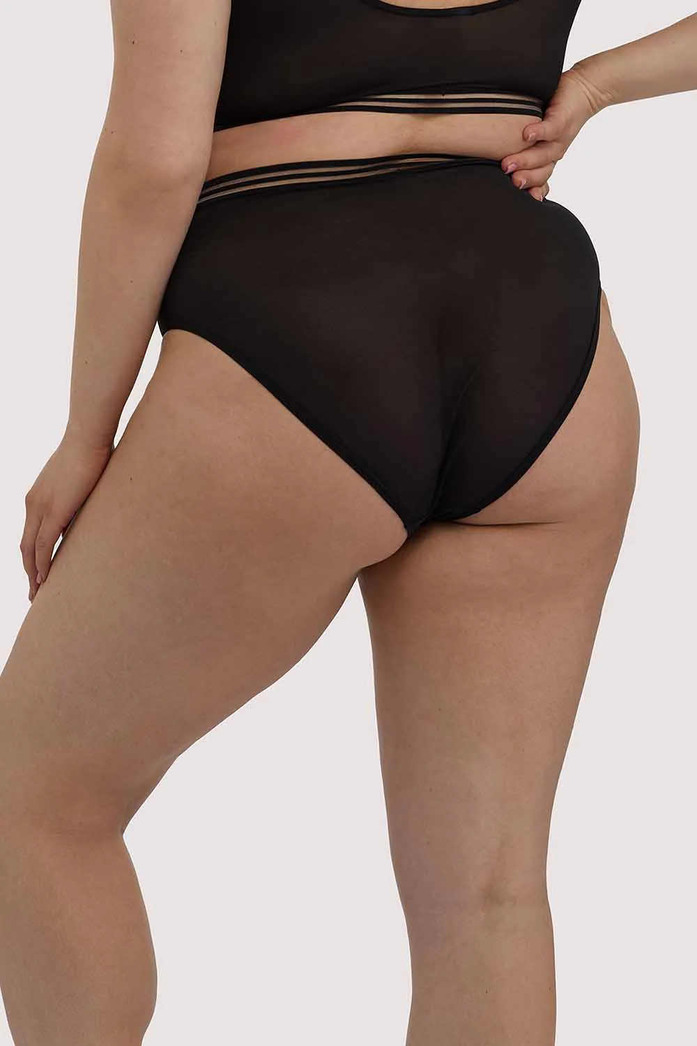 Chelsea Black Mesh Highwaist Brief - Image 6