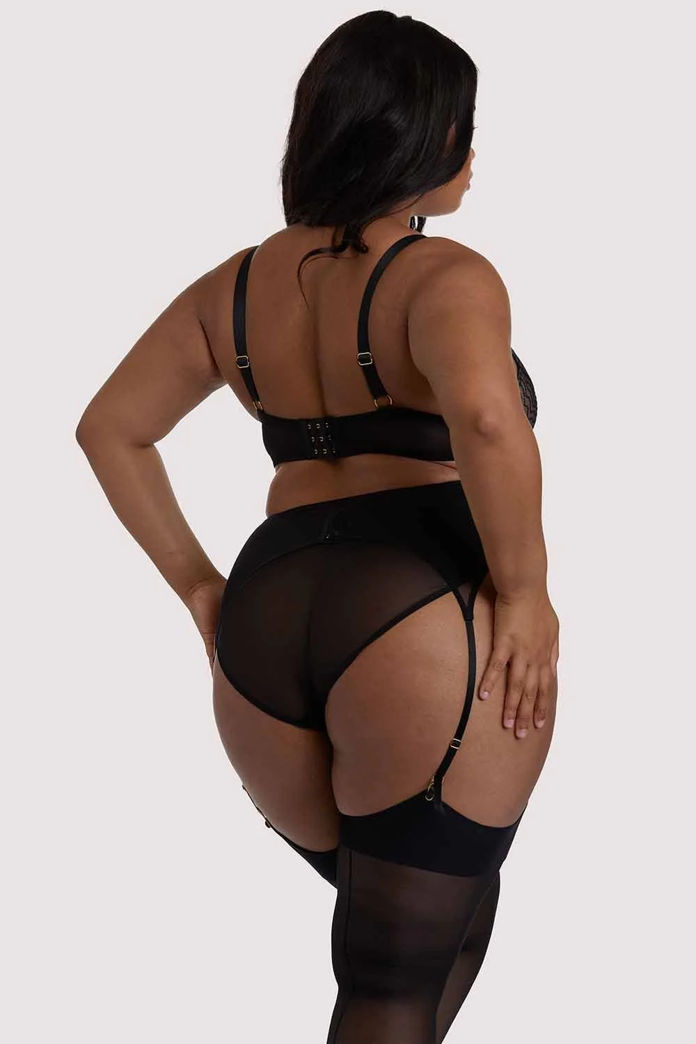 Brianna Black Mesh Suspender - Image 4