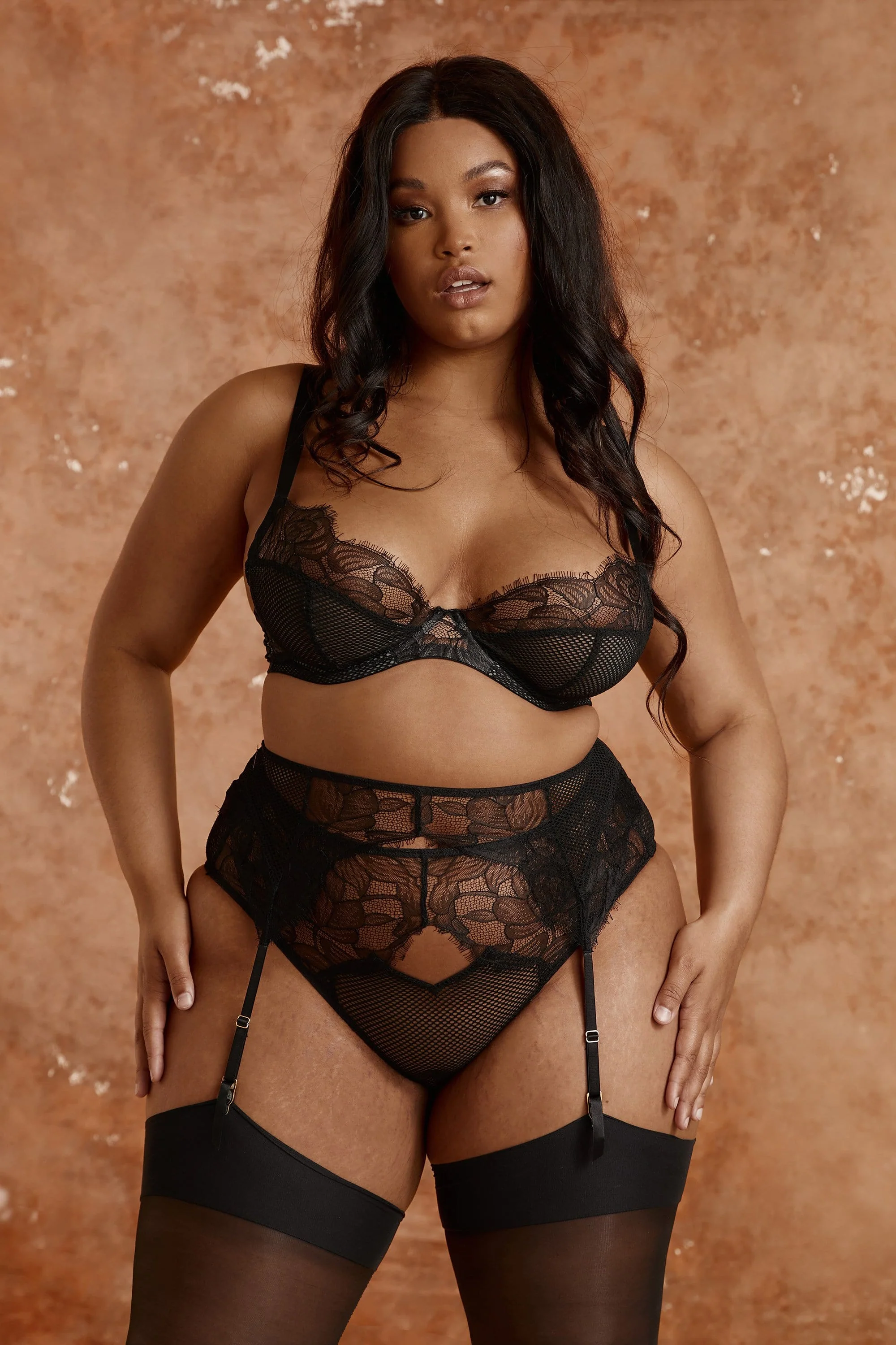 Khloe Black Floral Suspender - Image 3