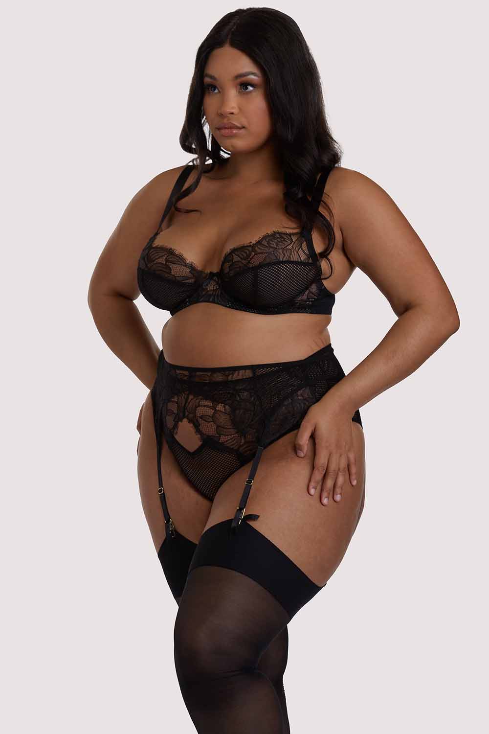 Khloe Black Floral Suspender - Image 4