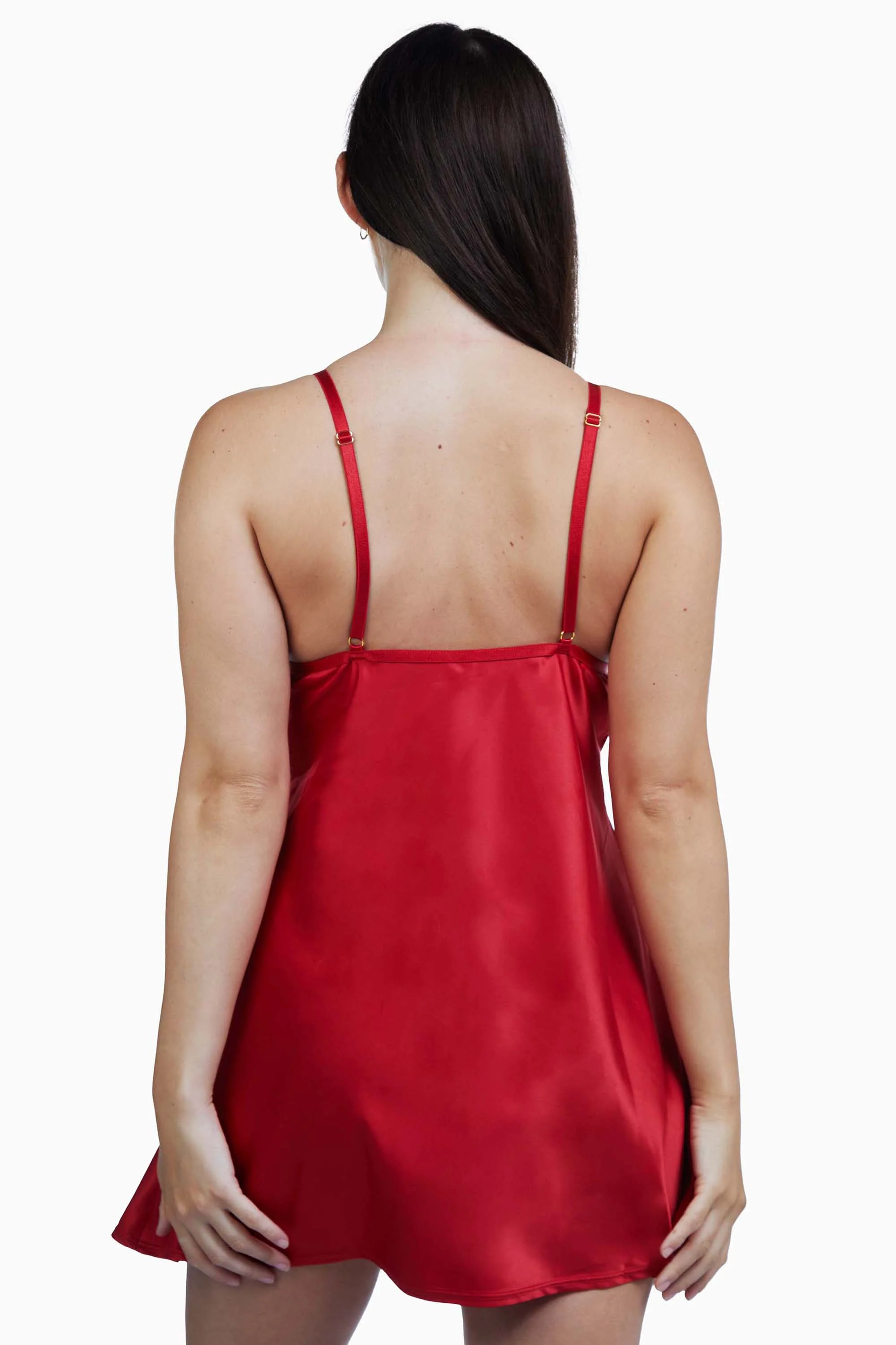 Brooke Red Applique Chemise - Image 6
