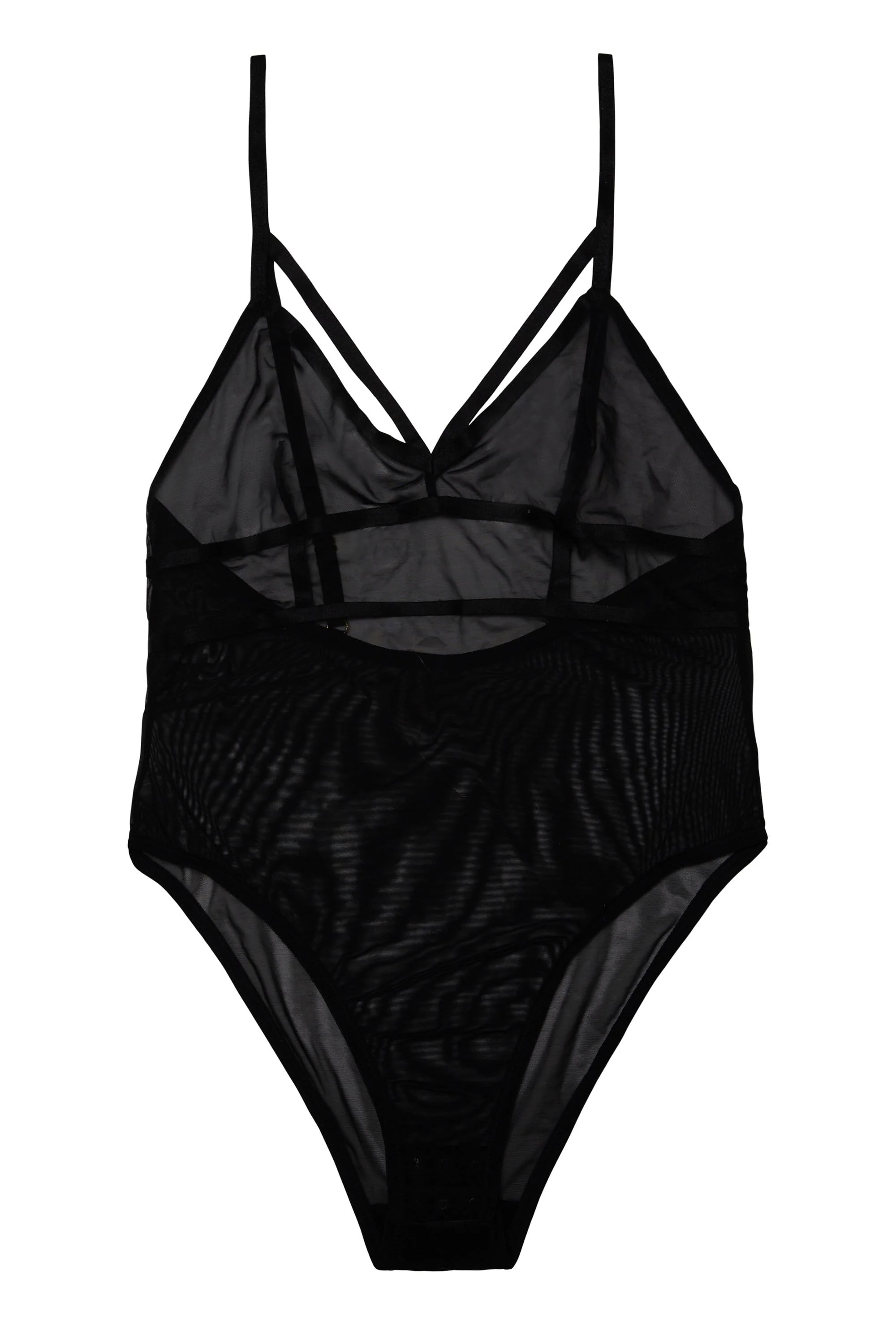 Arielle Mesh Black Body with Strap Detail - Image 2