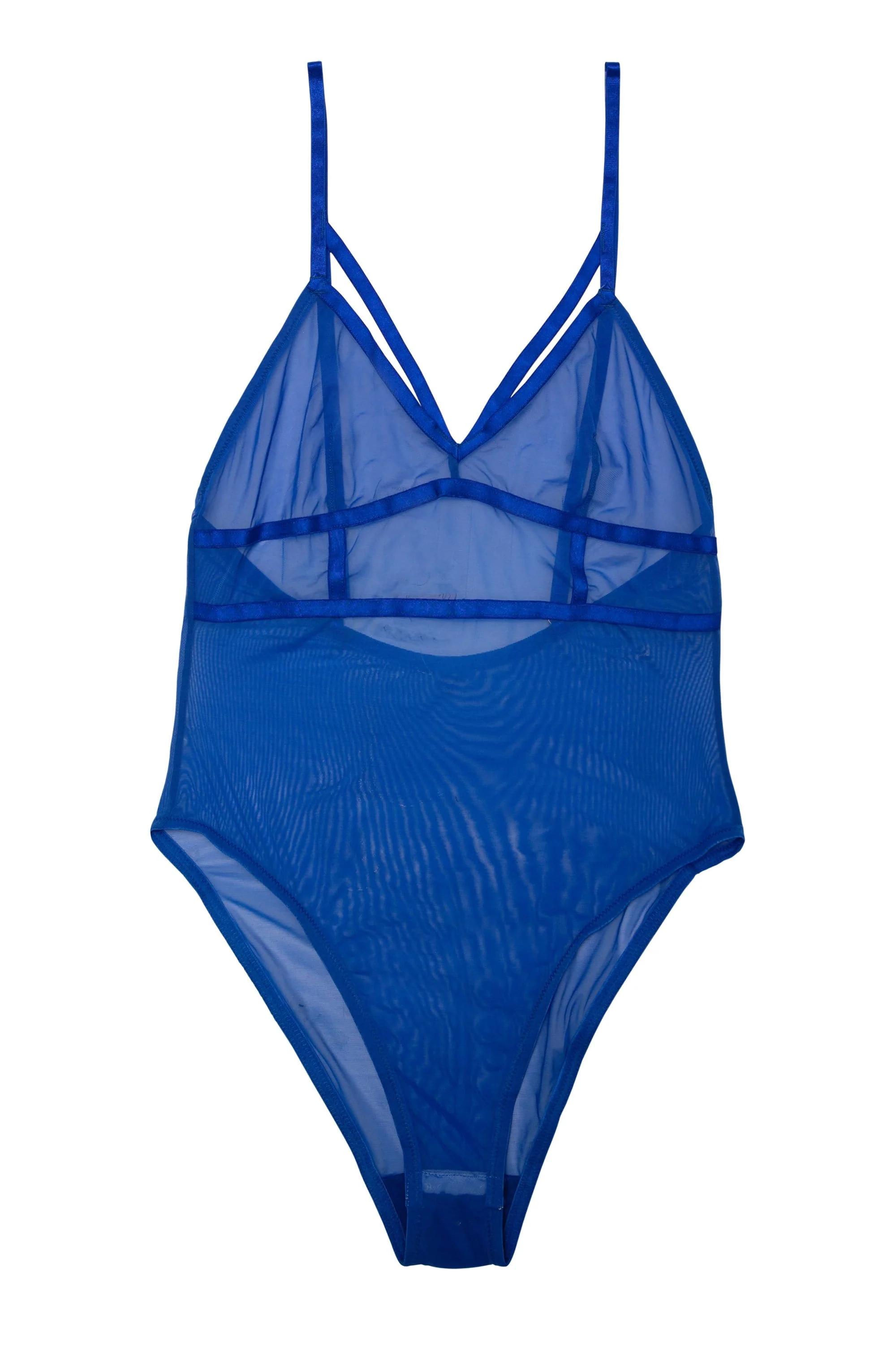 Arielle Blue Mesh Body with Strap Detail - Image 2