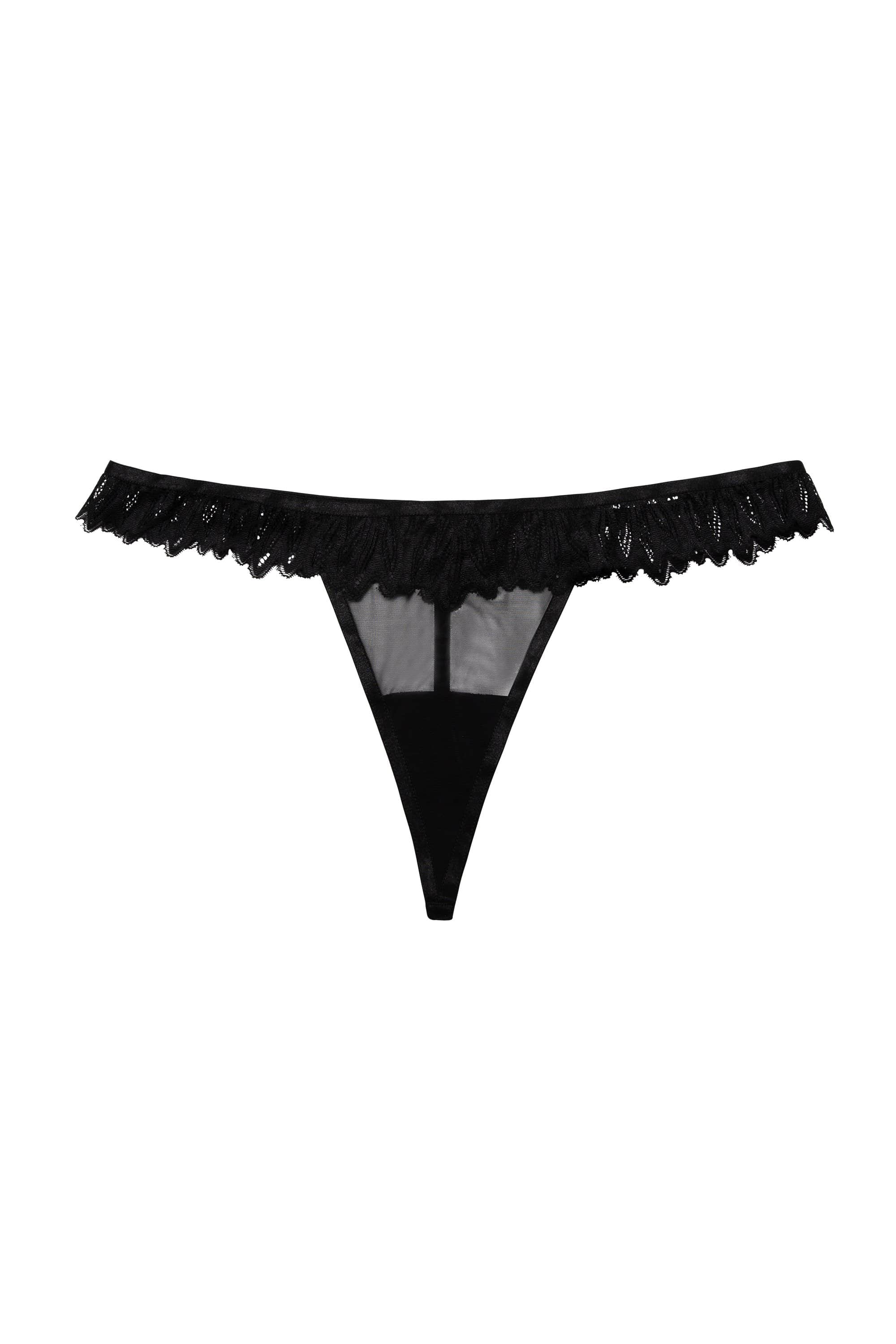 Margot Black Lace and Mesh Hipster Brief - Image 4