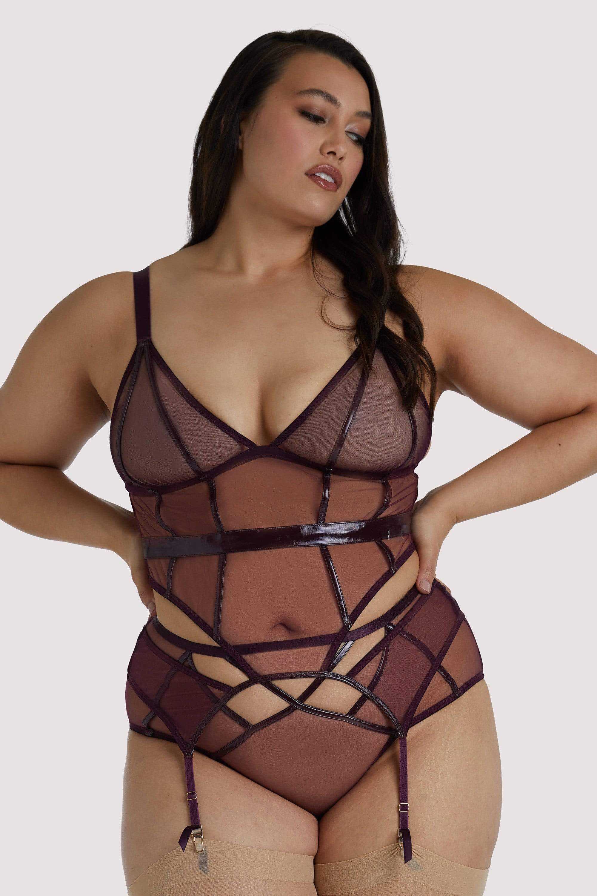 Kelly Wine PVC Soft Cup Basque - Image 6
