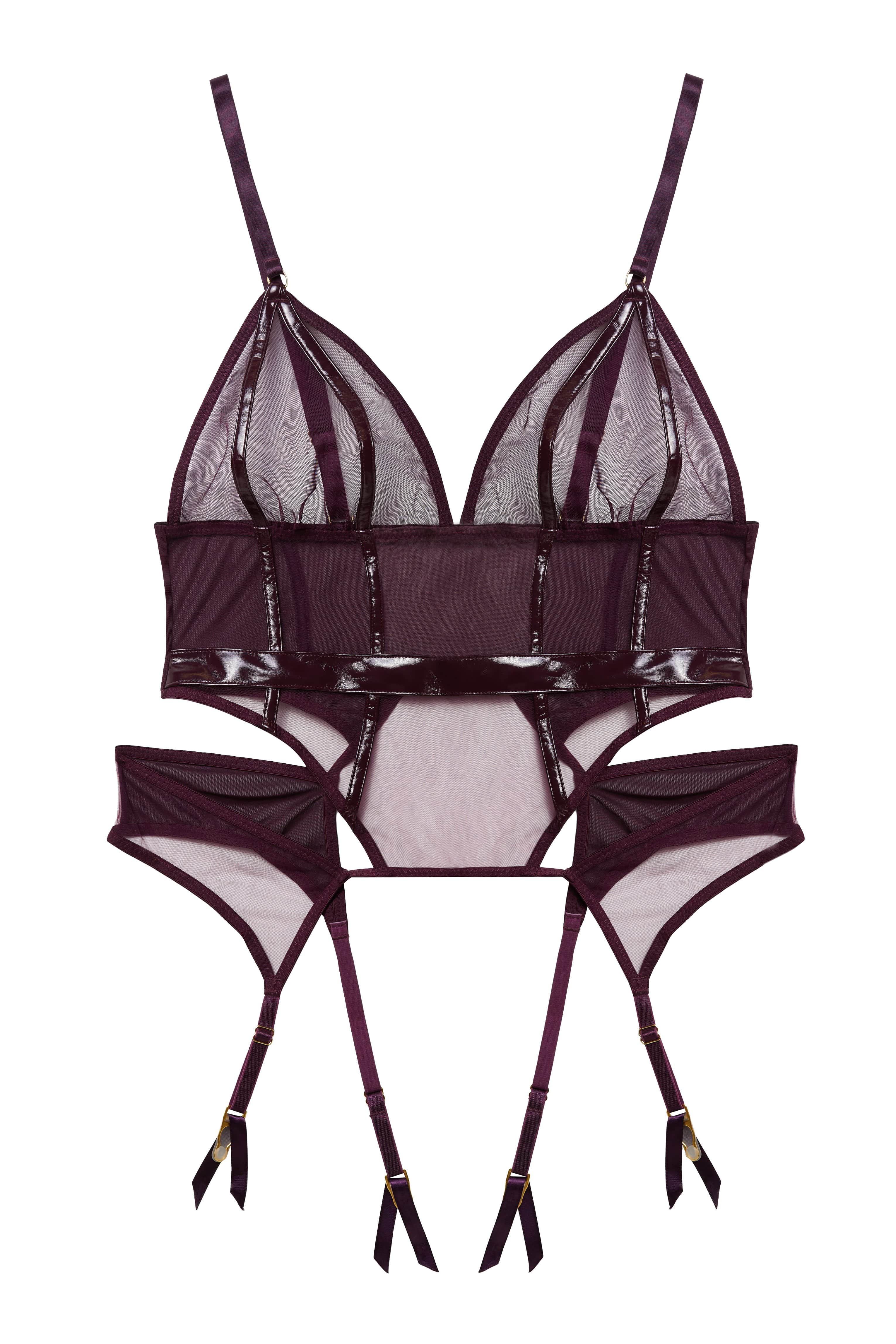Kelly Wine PVC Soft Cup Basque - Image 7