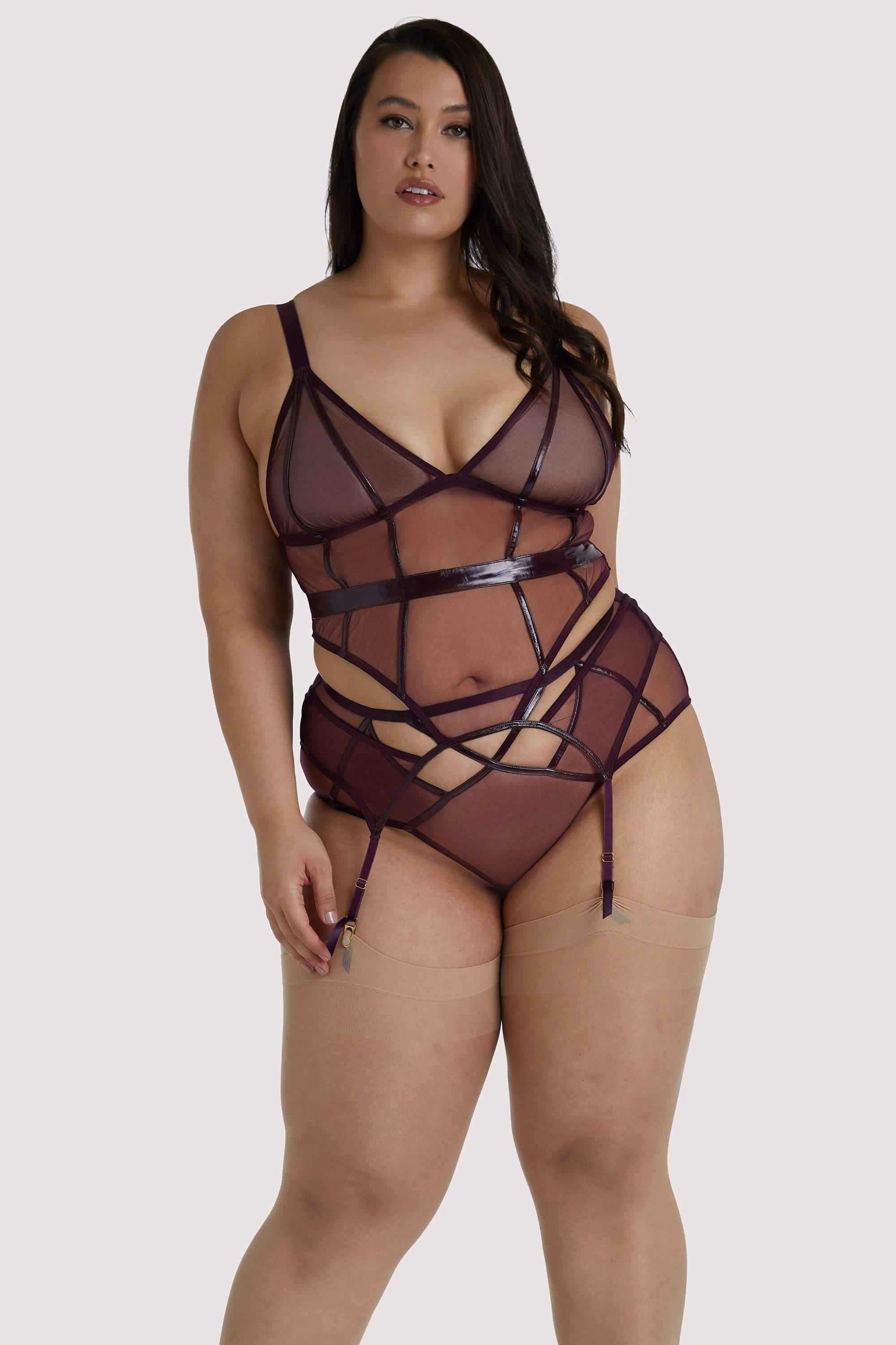 Kelly Wine PVC Soft Cup Basque - Image 8