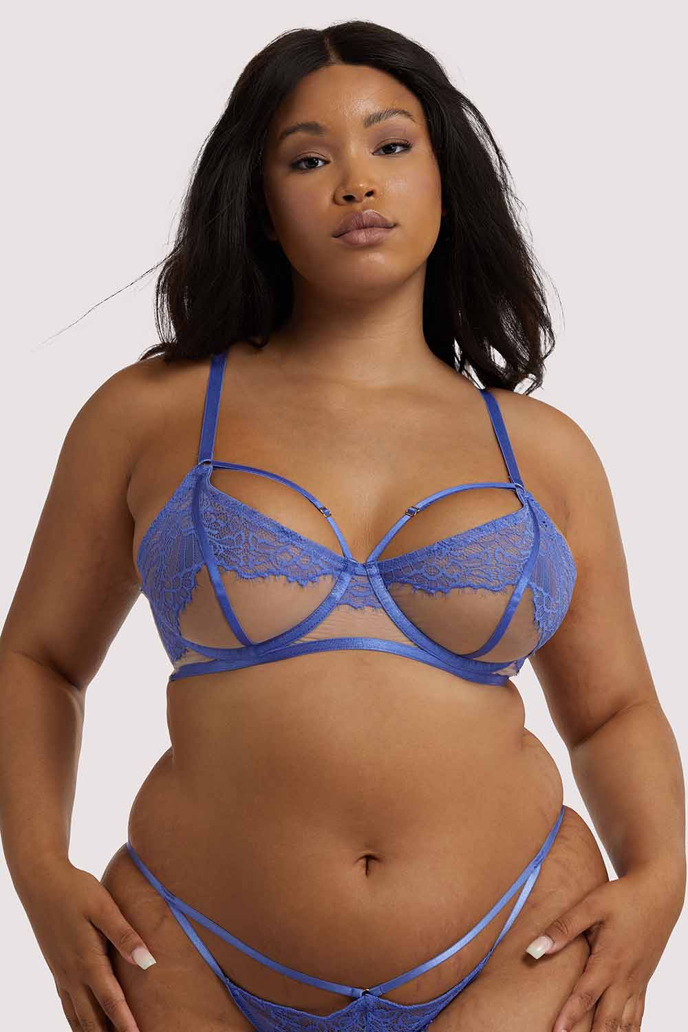 Mya Blue Lace Bra - Image 3