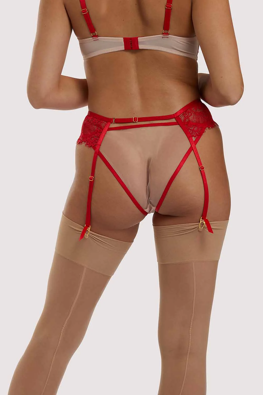 Mya Red Lace Suspender - Image 4