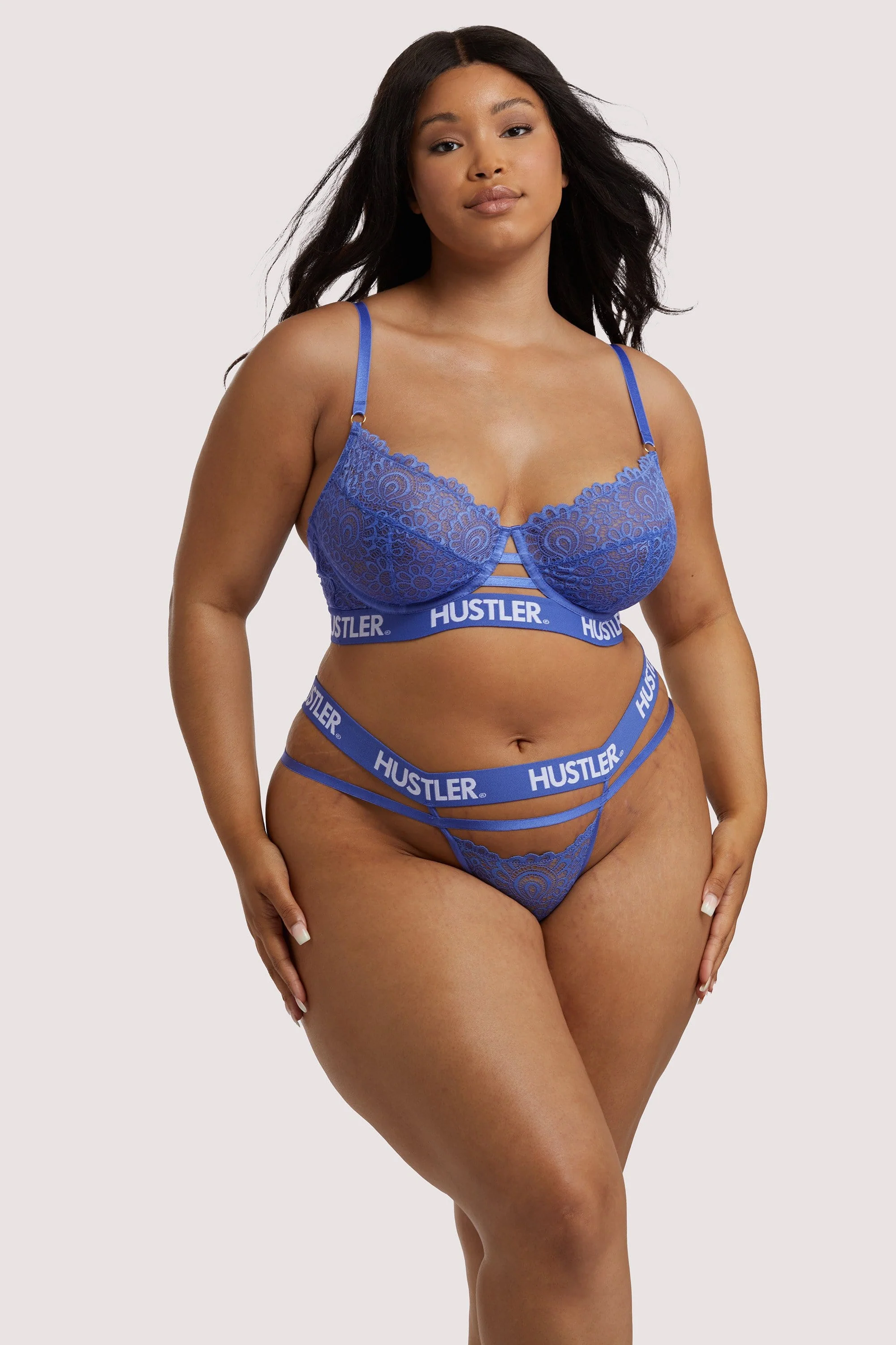 Branded Lace Blue Bra - Image 13