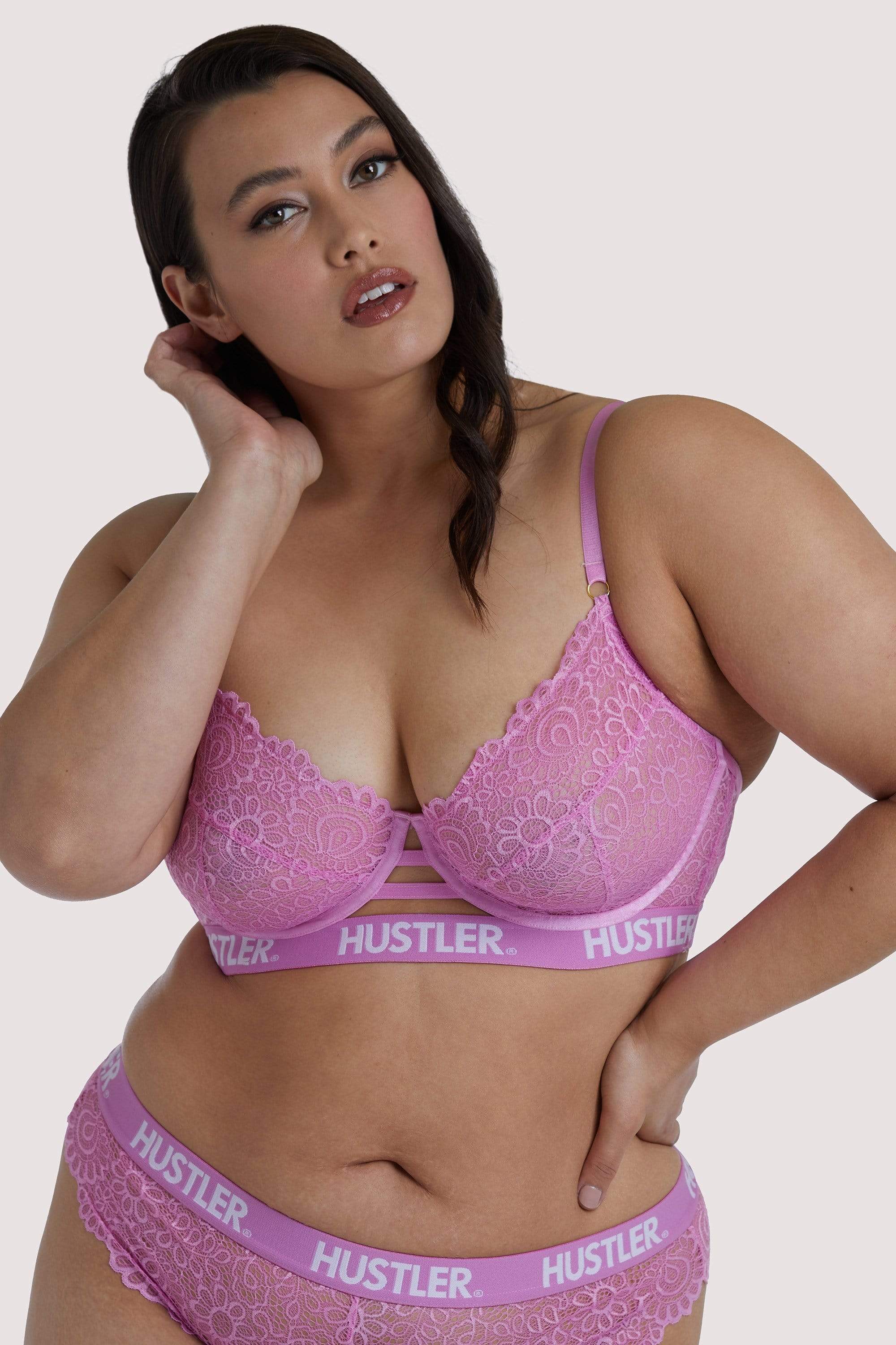 Branded Pink Lace Bra - Image 5