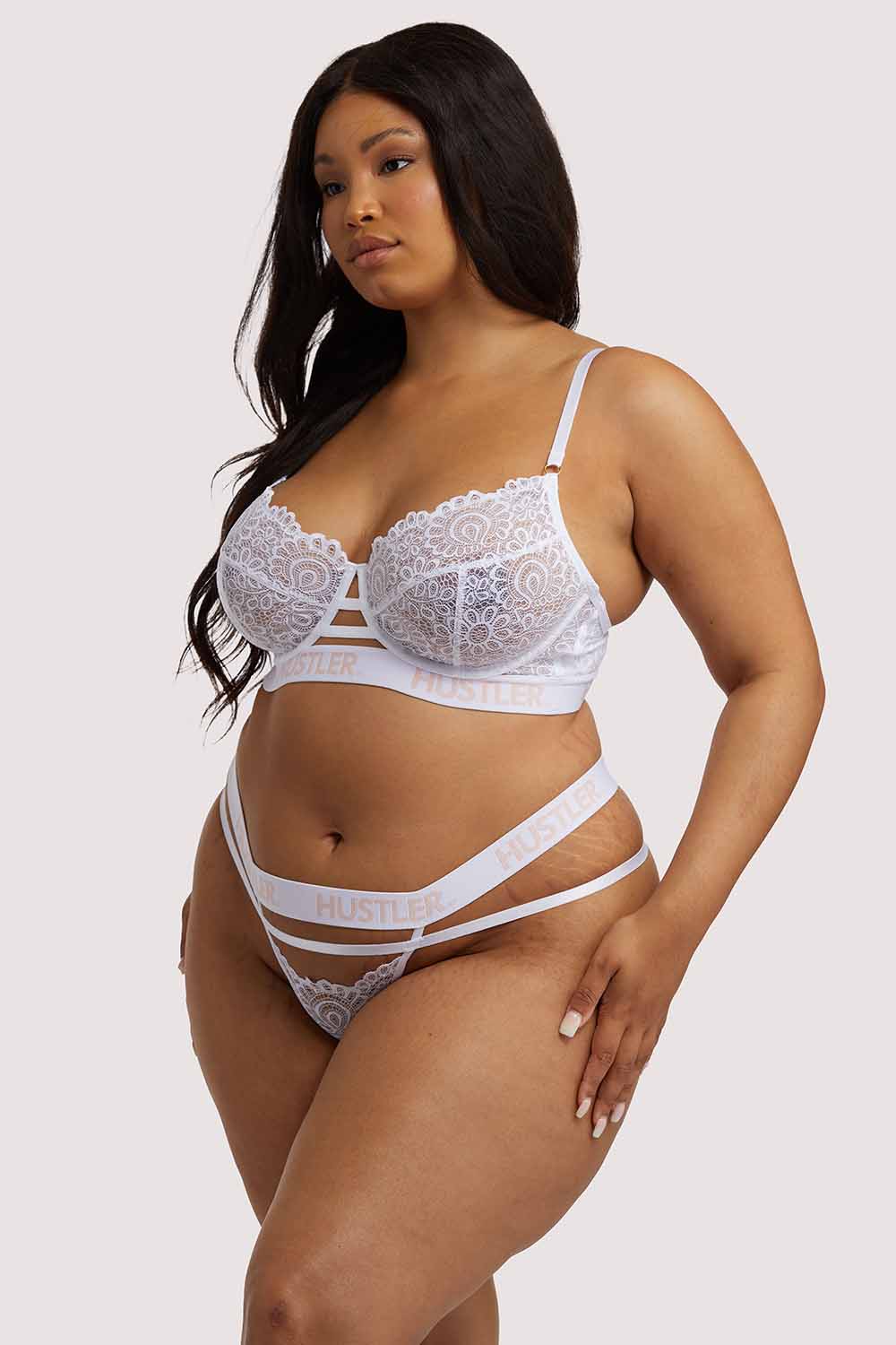 Branded Lace Bra White - Image 15